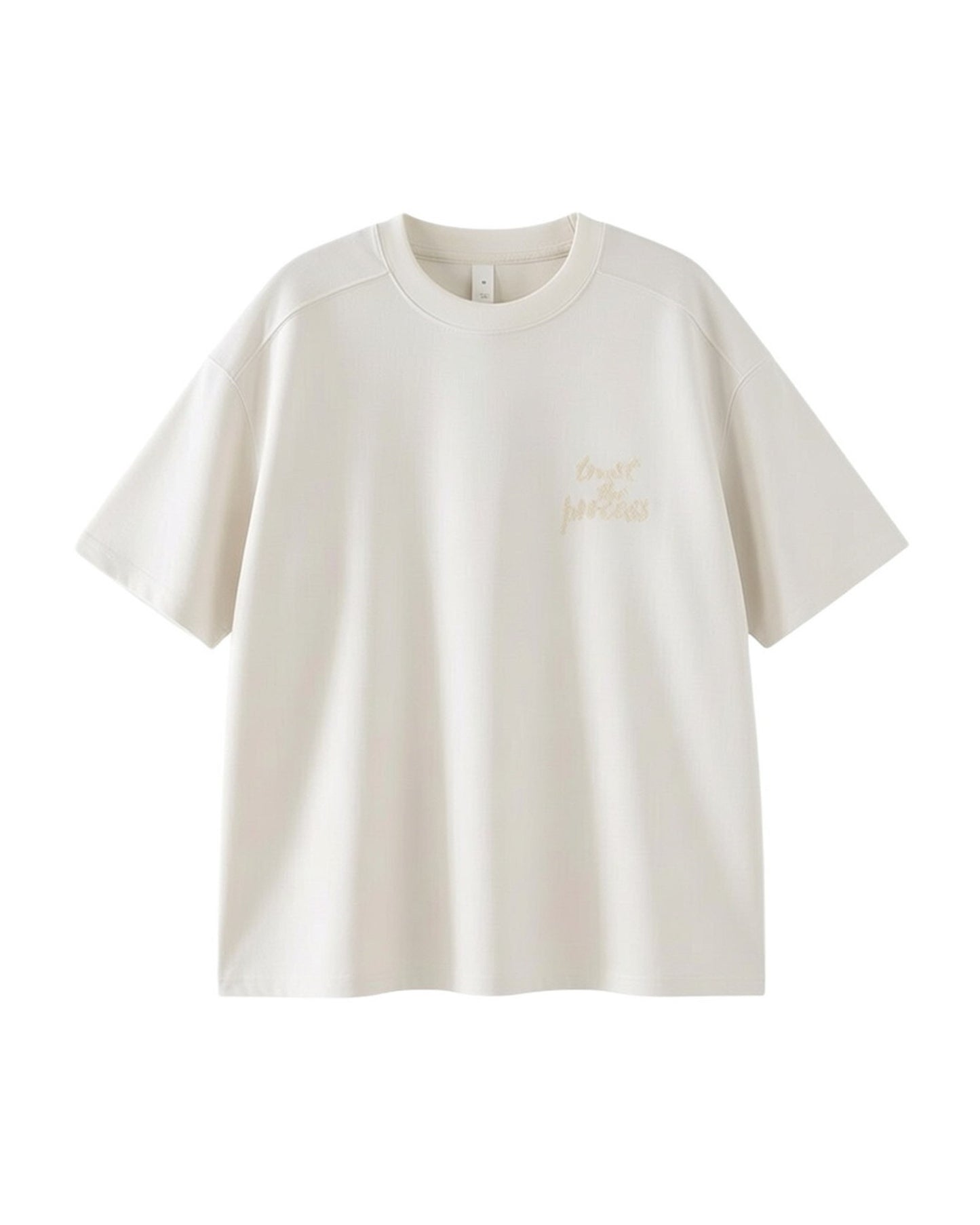 Casual Script Graphic Printed Relaxed T-Shirt 2color 【ACT0118】
