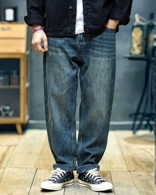 washed straight denim pants 【ACT0013】