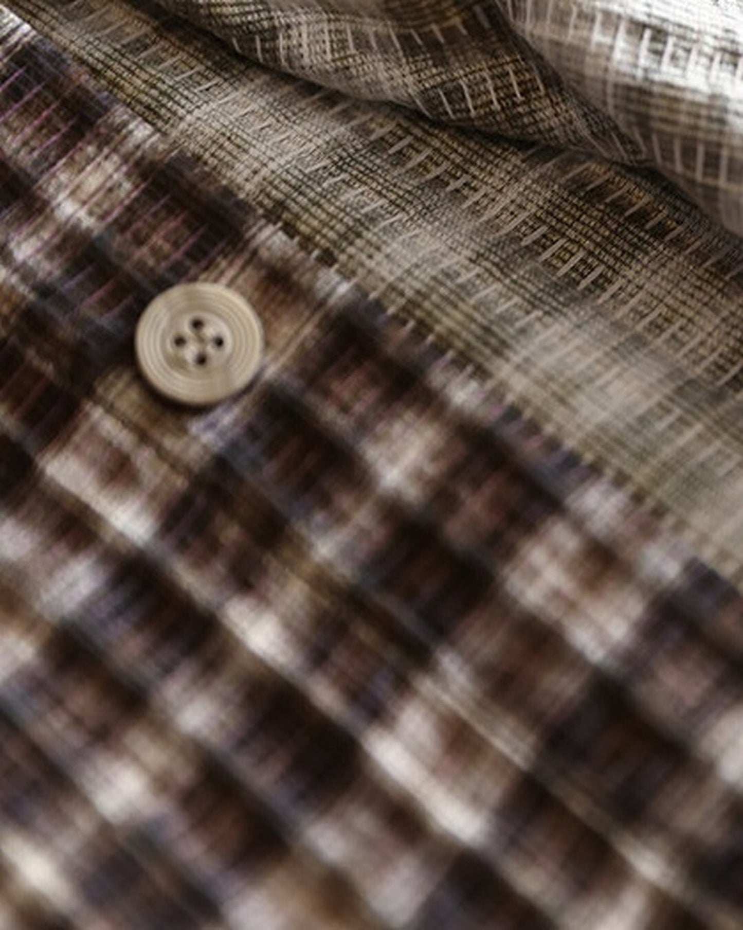 Classic-Check Pocket Loose Casual Short-Sleeve Shirt 【ACT0130】