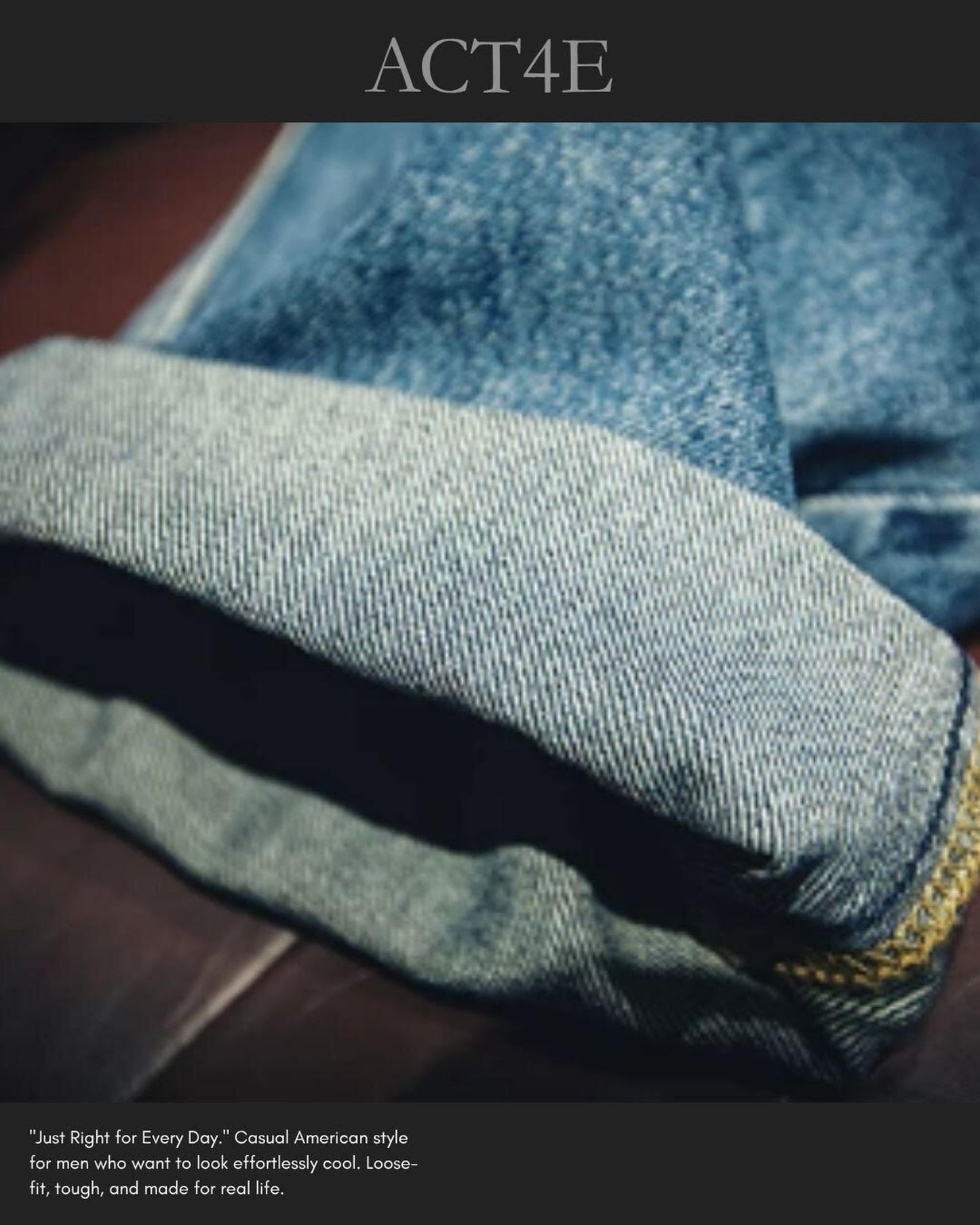 patch pocket wide denim pants 2color 【ACT0016】