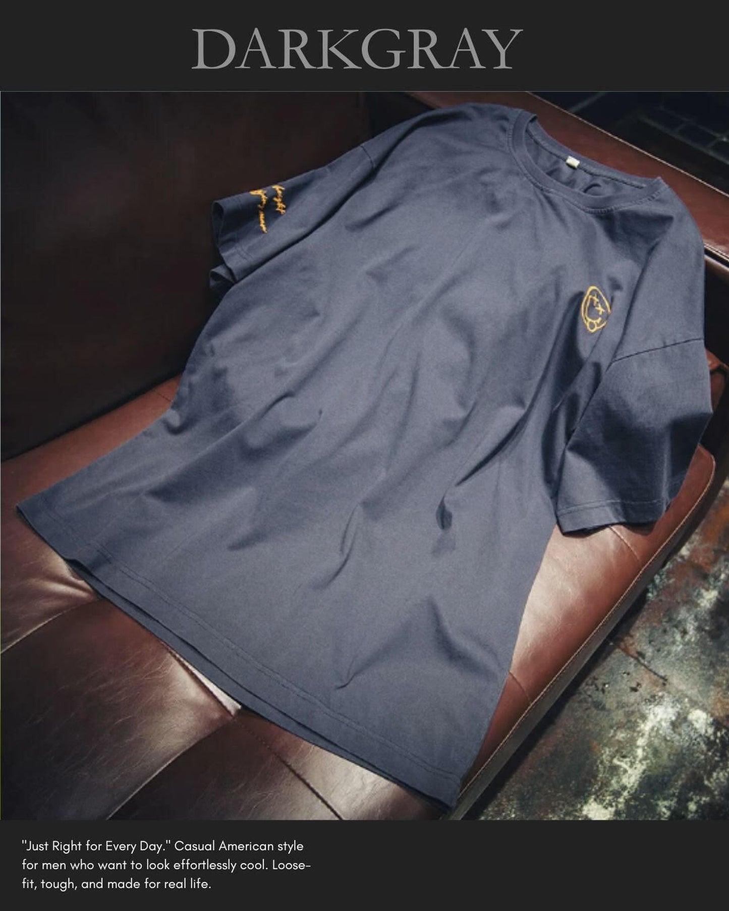 embroidered logo short sleeve T-Shirt 6color 【ACT0026】
