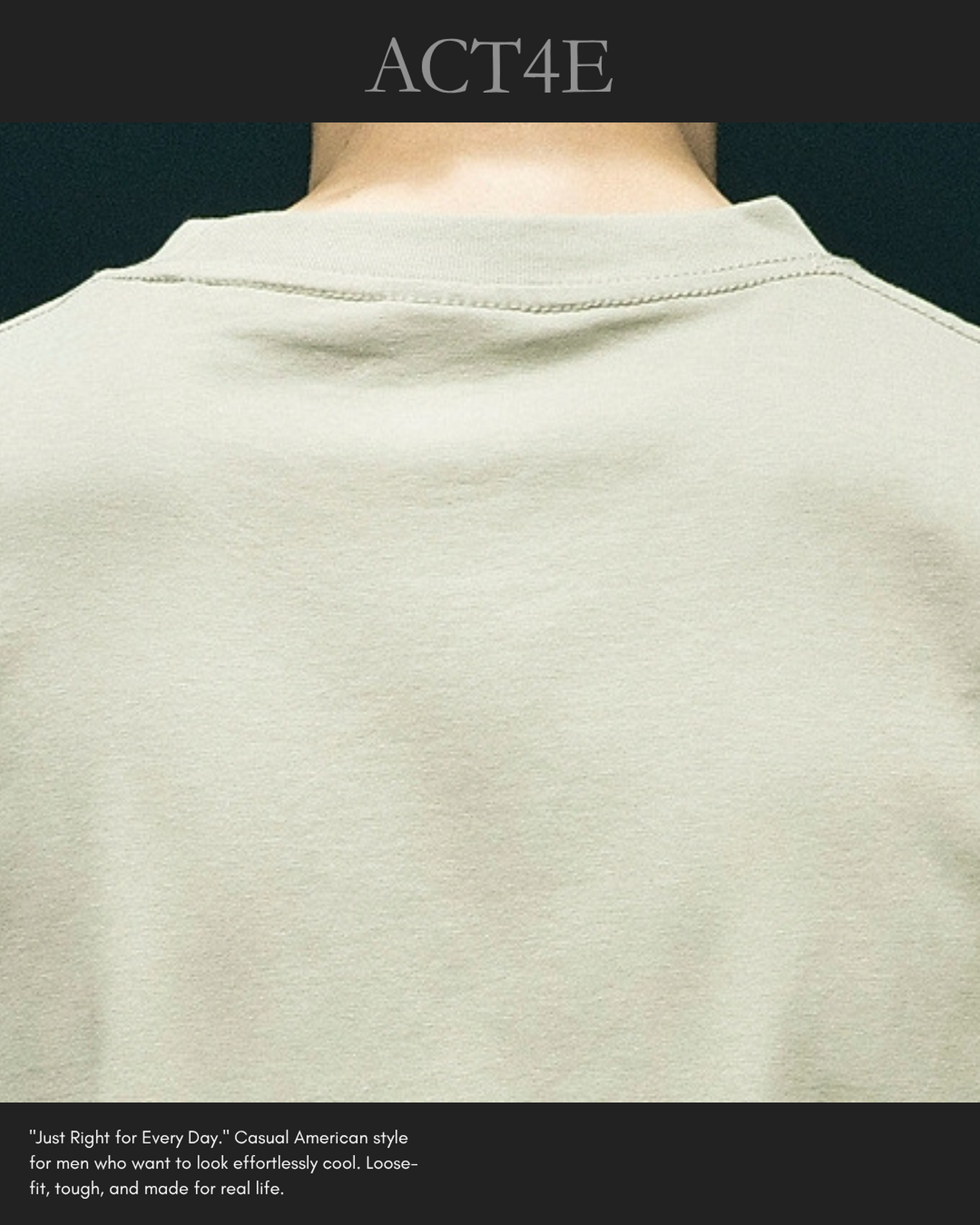 letter embossed short sleeve t-shirt 3color 【ACT0170】