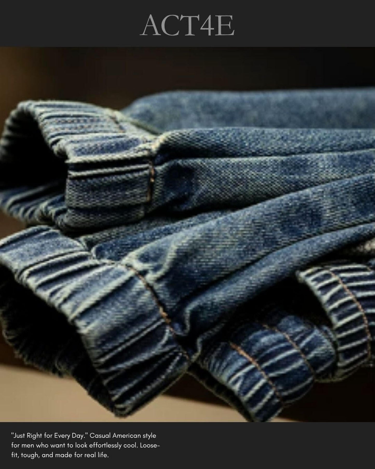 zip pocket cargo denim pants 【ACT0017】