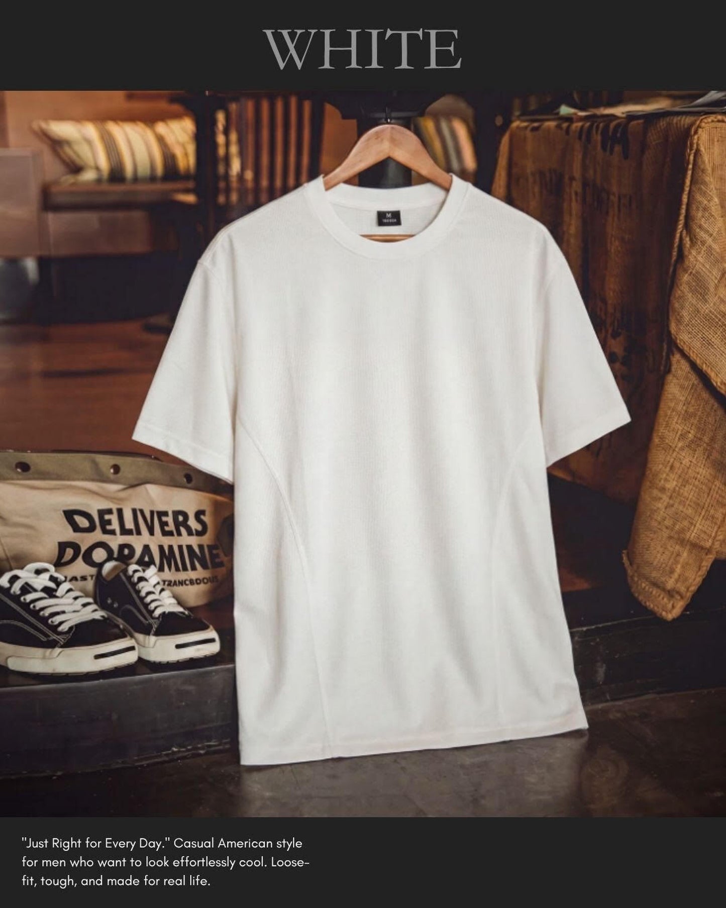 casual crew neck short sleeve t-shirt 3color 【ACT0043】