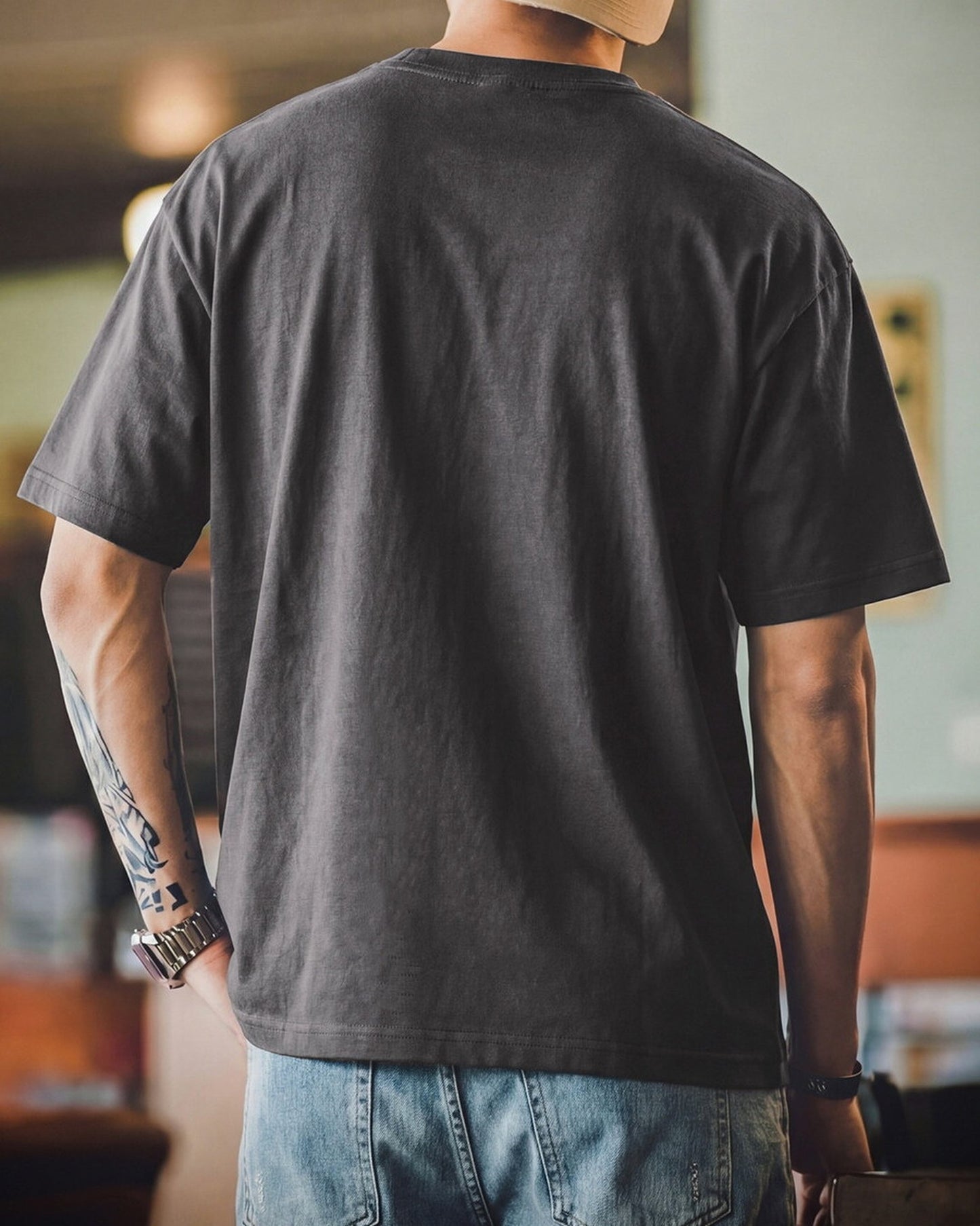Letter-Embroidery Casual Loose Short-Sleeve T-Shirt 2color 【ACT0077】