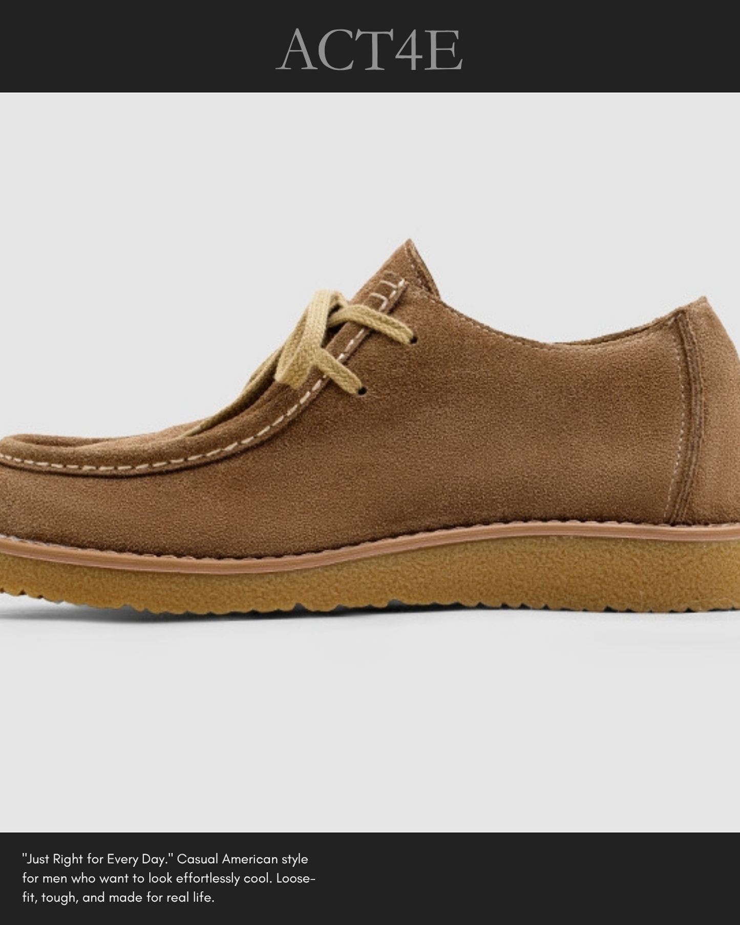 suede-style moccasin wallabee shoes 【ACT0141】