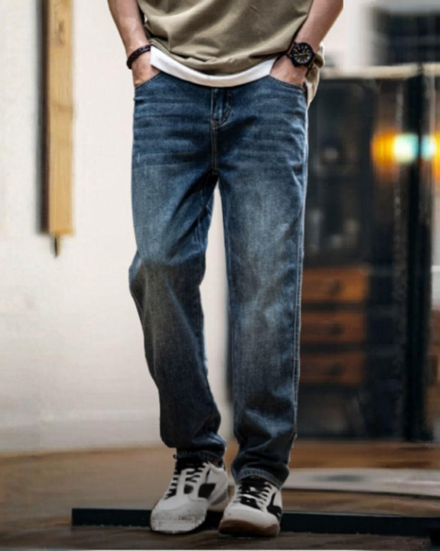 washed tapered denim pants 【ACT0010】