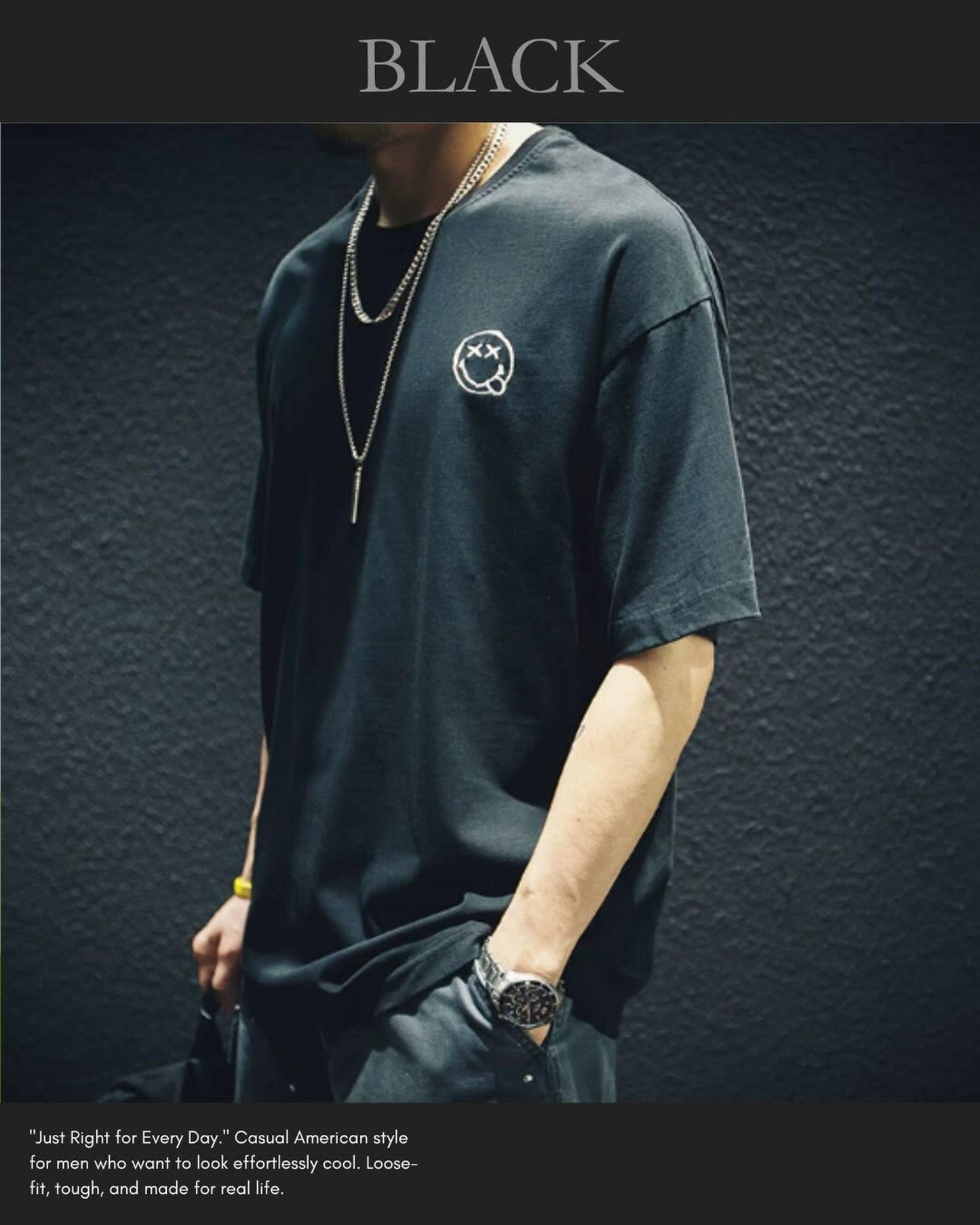 embroidered logo short sleeve T-Shirt 6color 【ACT0026】