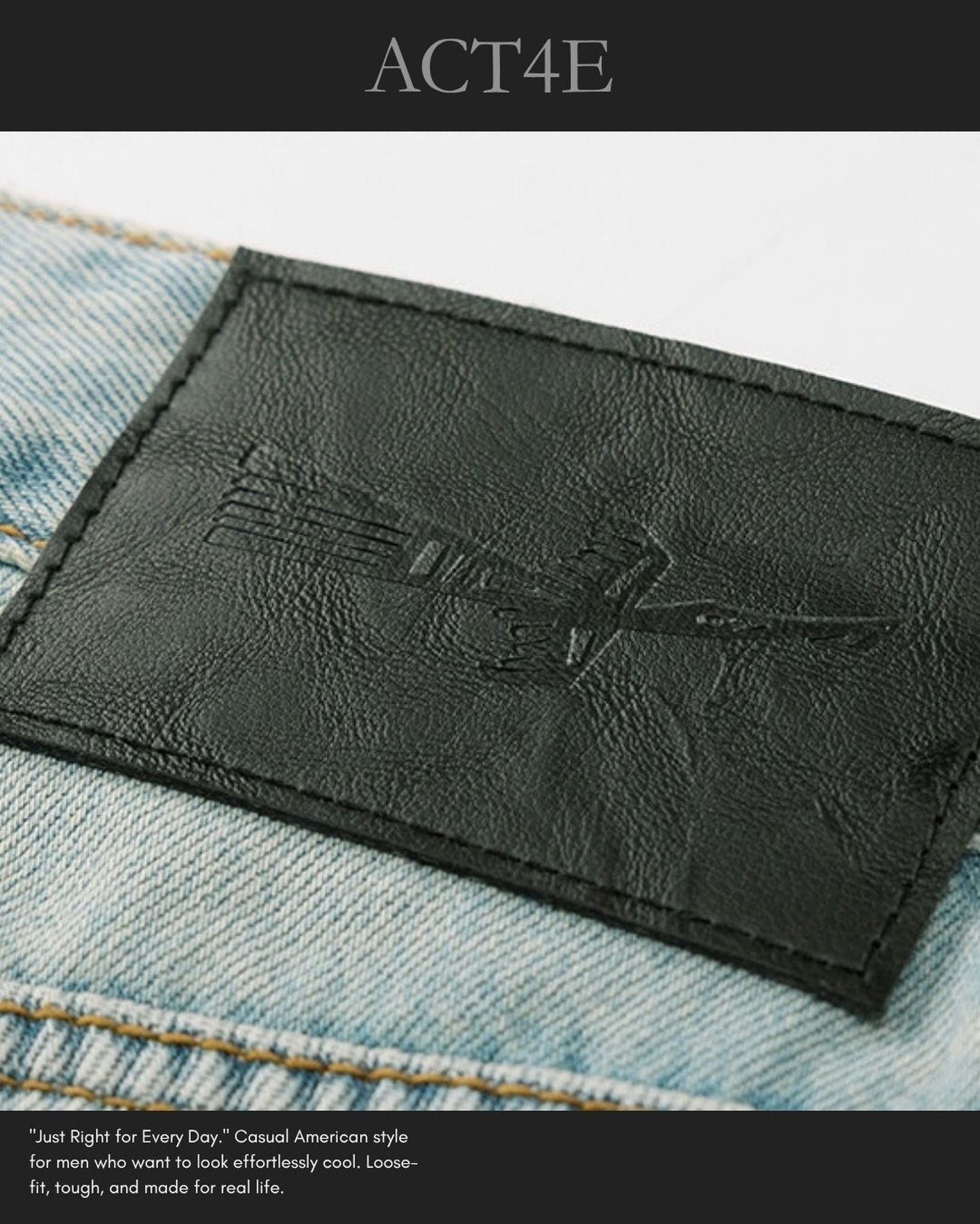 straight lyocell denim pants 【ACT0192】