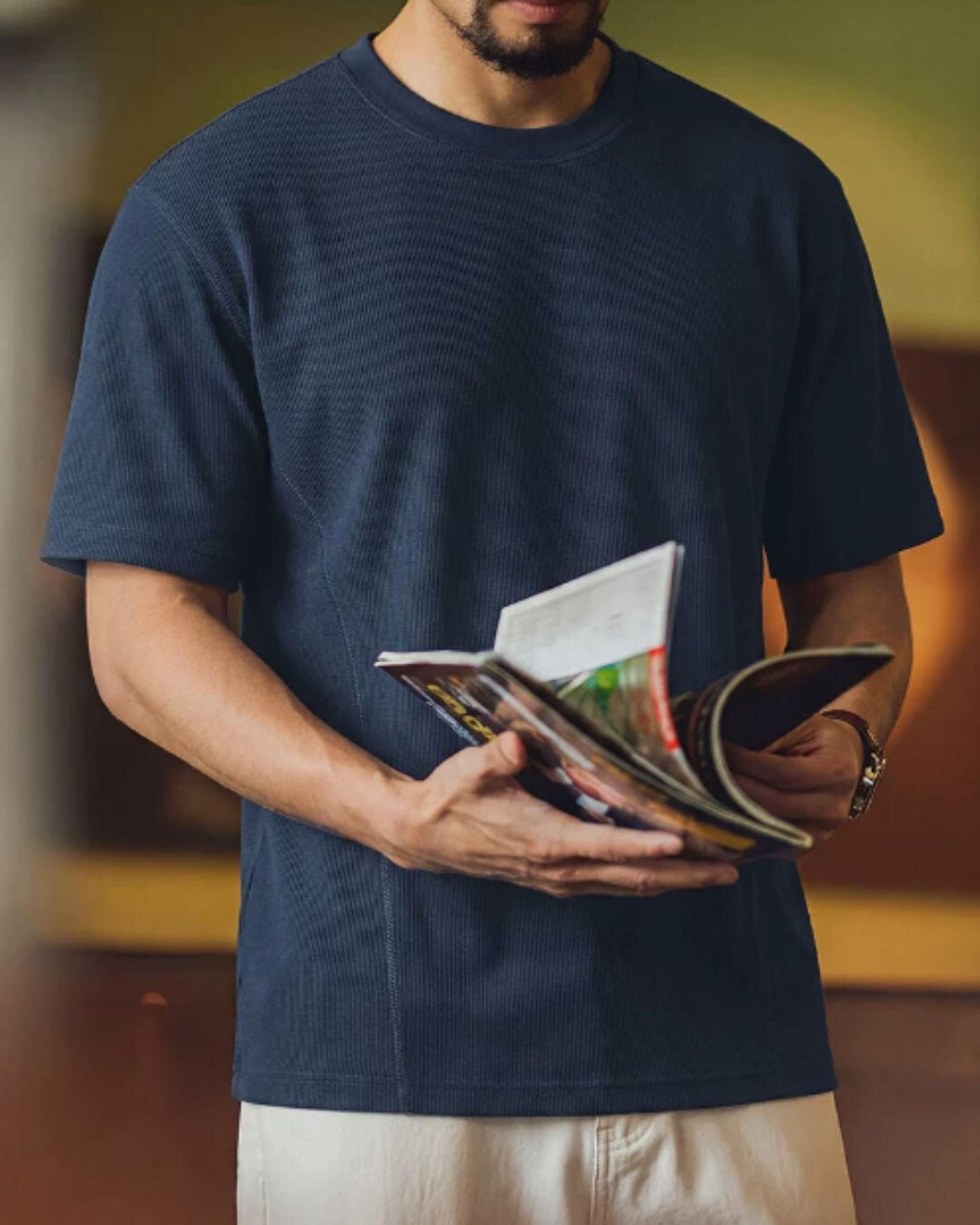 casual crew neck short sleeve t-shirt 3color 【ACT0043】