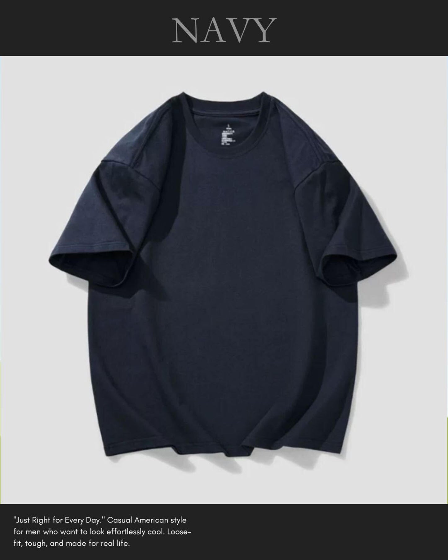 crew neck oversized t-shirt 9color 【ACT0035】