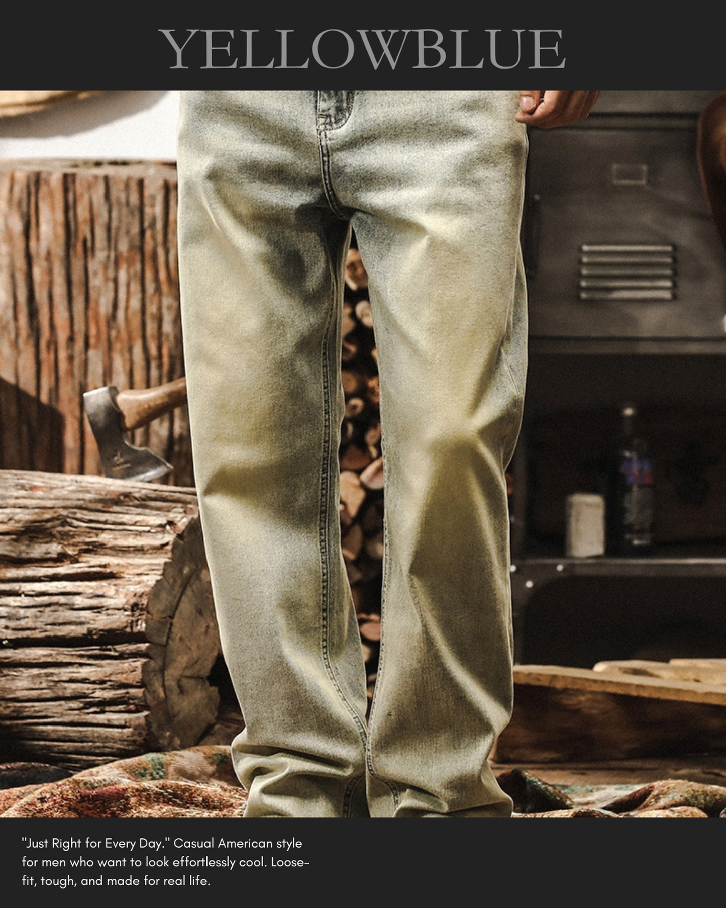 loose straight denim pants 3color 【ACT0182】