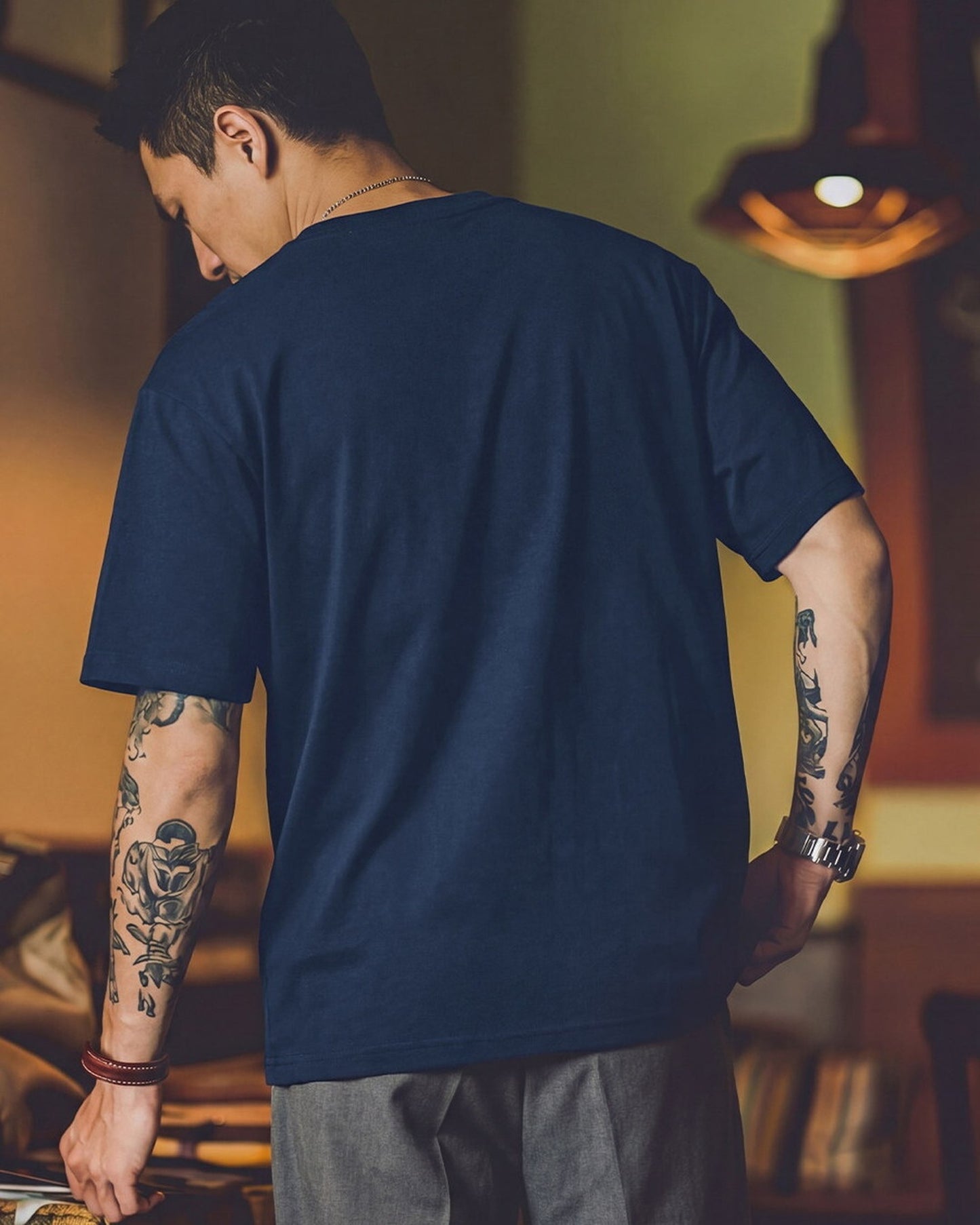 Letter-Embroidery Casual Loose Short-Sleeve T-Shirt 2color 【ACT0073】