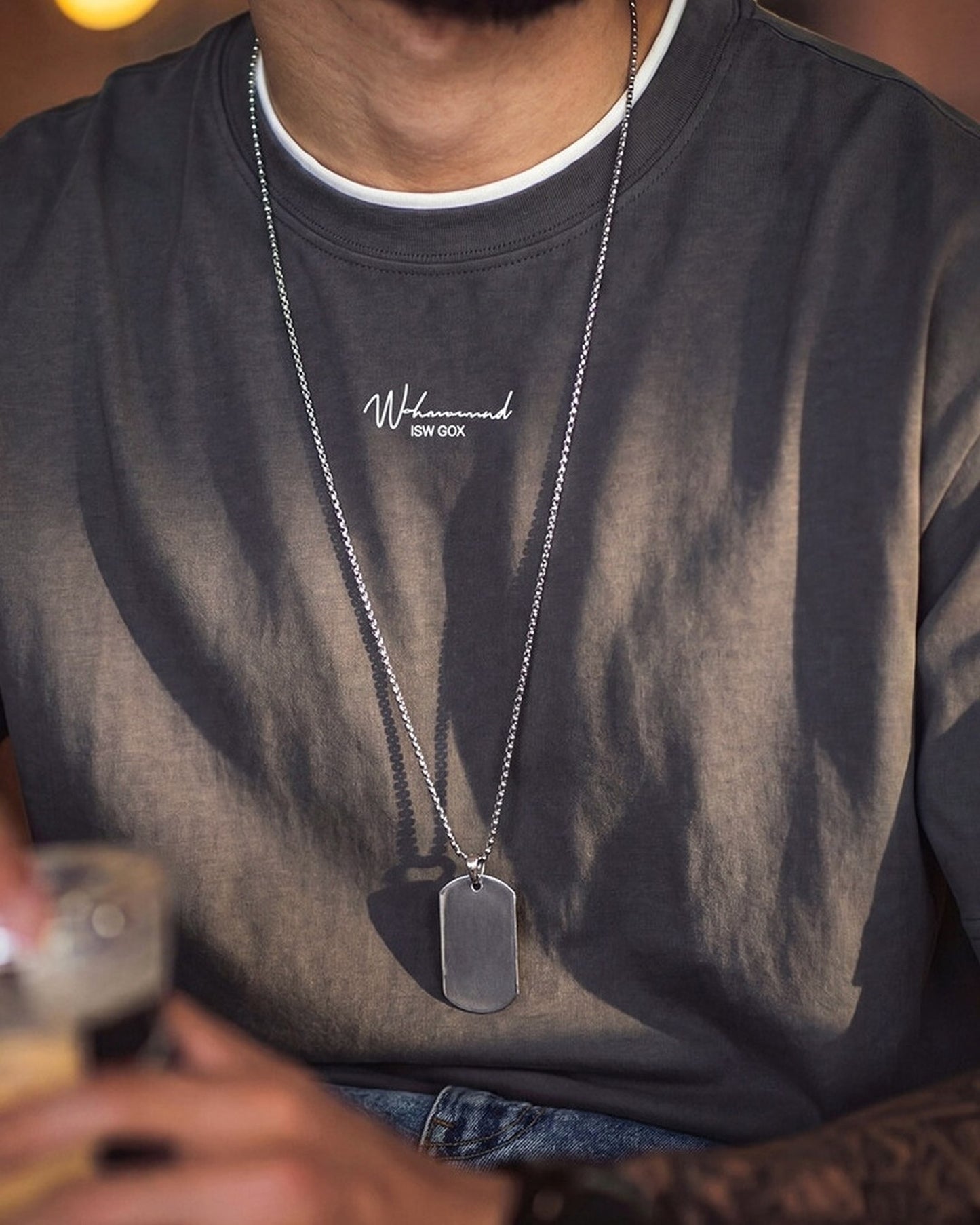 Letter-Embroidery Casual Loose Short-Sleeve T-Shirt 2color 【ACT0077】