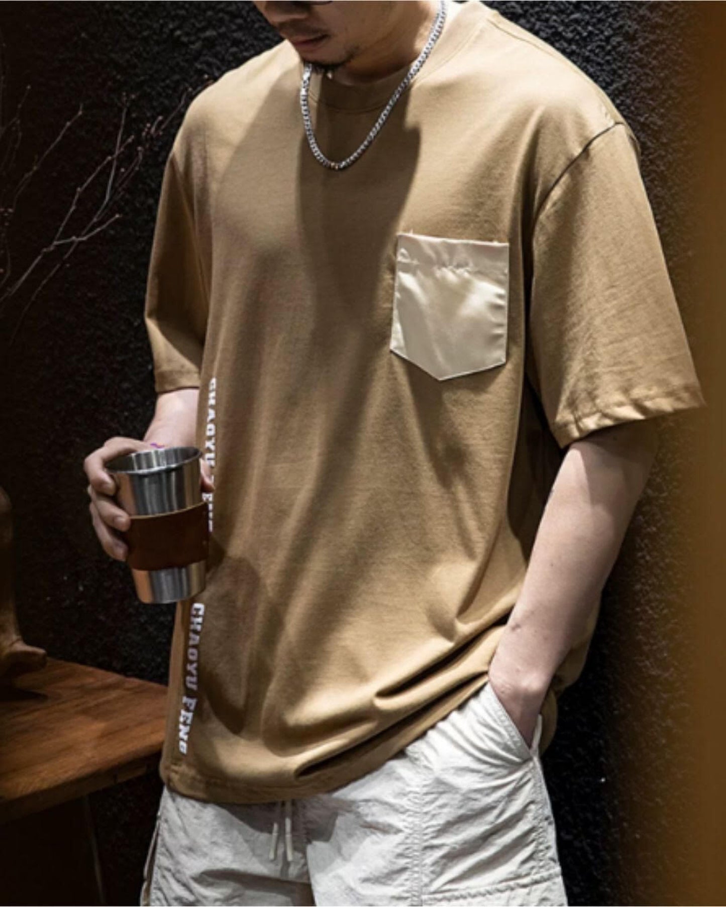 patch pocket t-shirt 3color 【ACT0030】