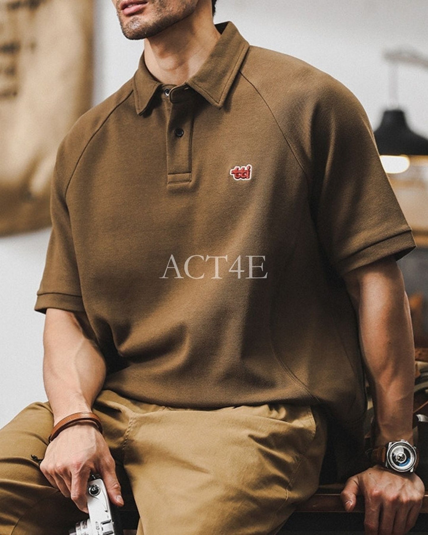 heavy weight short sleeve POLO shirt 3color 【ACT0241】