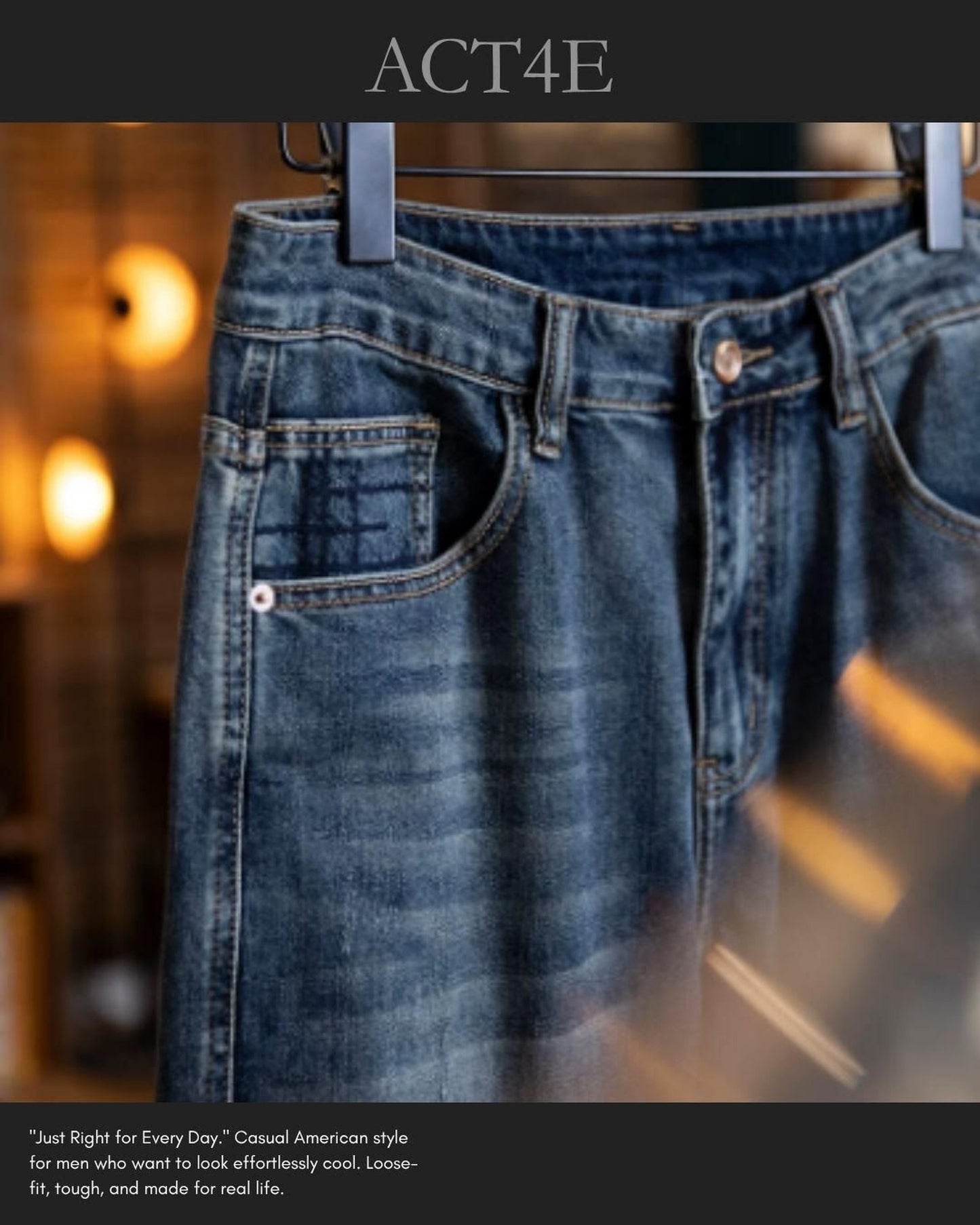 washed tapered denim pants 【ACT0010】
