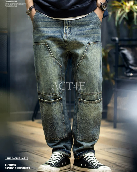 【ACT4E】アメカジ上下セット｜Tシャツ＋デニムパンツ【ACT0255-SET】