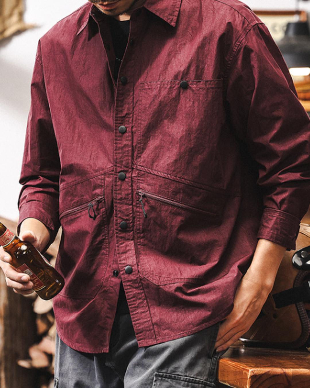 【M-4XL】outdoor casual work long shirt 【ACT0301】
