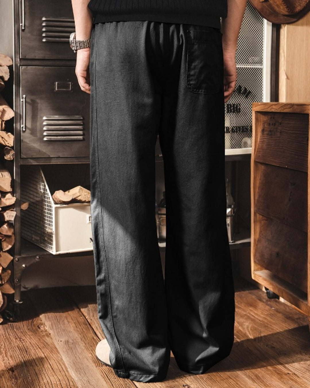 【28-38】relaxed fit casual wide pants 【ACT0255】