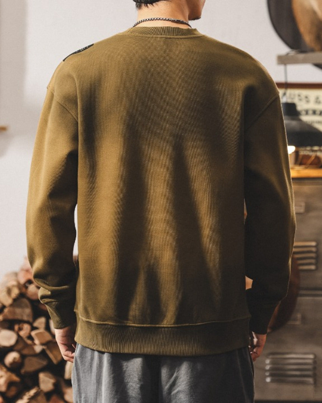 【S-4XL】loose fit vintage crewneck sweatshirt 【ACT0260】
