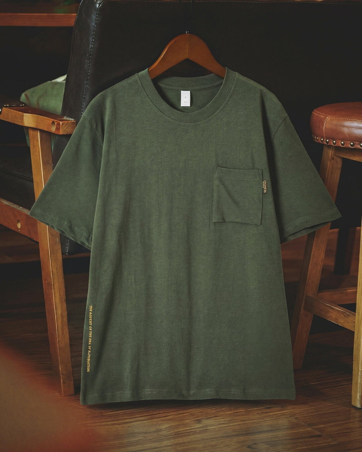 Vintage Slub-Cotton Chest-Pocket Retro T-Shirt 【ACT0096】