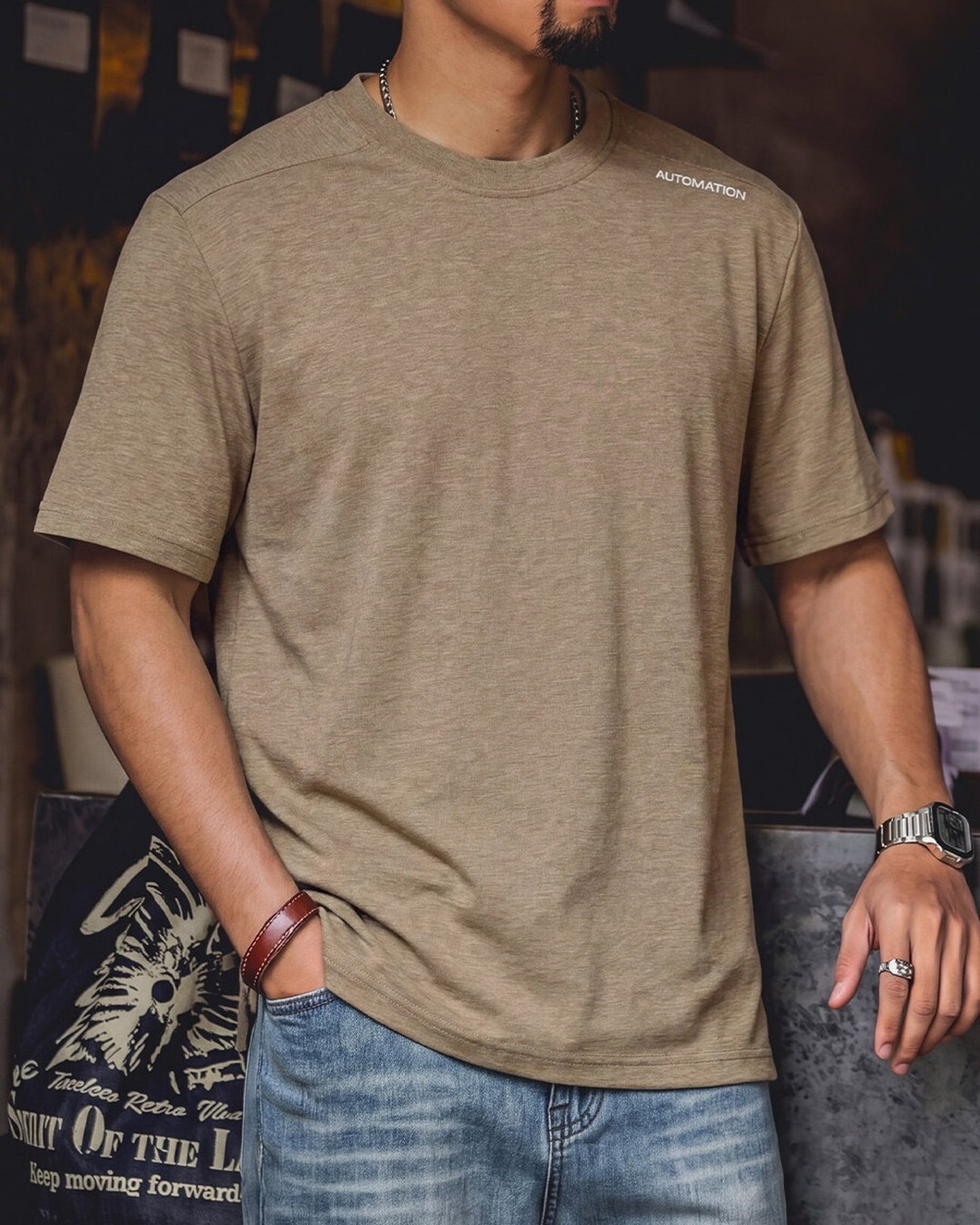 Shoulder-Print Casual Loose T-Shirt 【ACT0083】