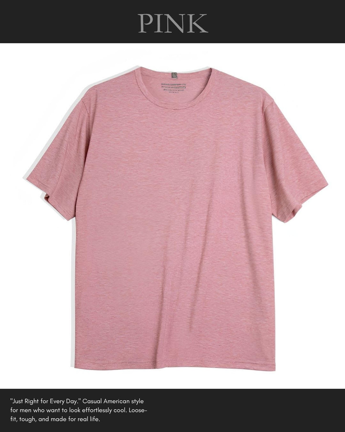 round neck short sleeve t-shirt 4color 【ACT0046】