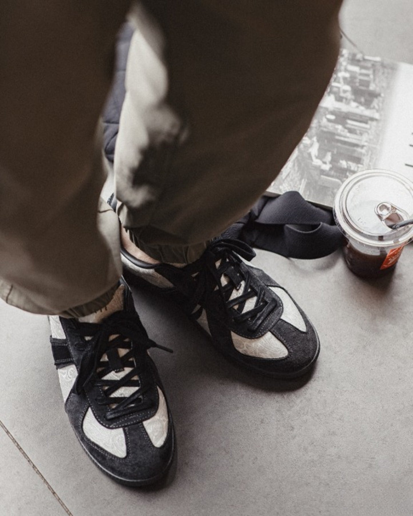 silk blend vintage low-top sneakers 【ACT0147】
