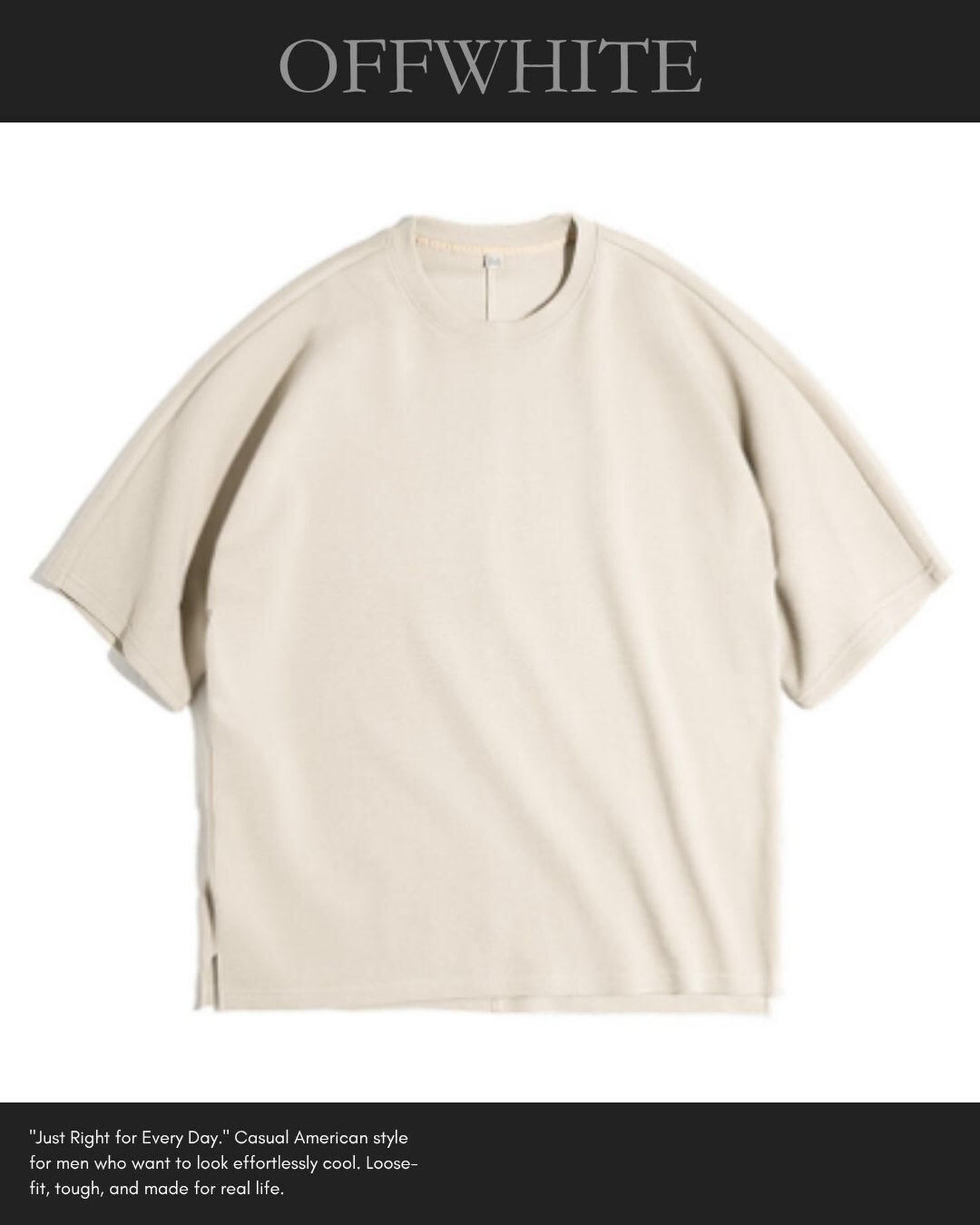drop shoulder wide silhouette t-shirt 3color 【ACT0042】