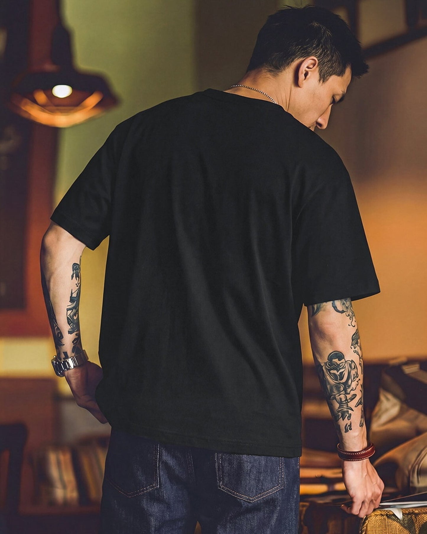 Relaxed Fit Heavyweight Cotton Pocket T-Shirt 2color 【ACT0110】