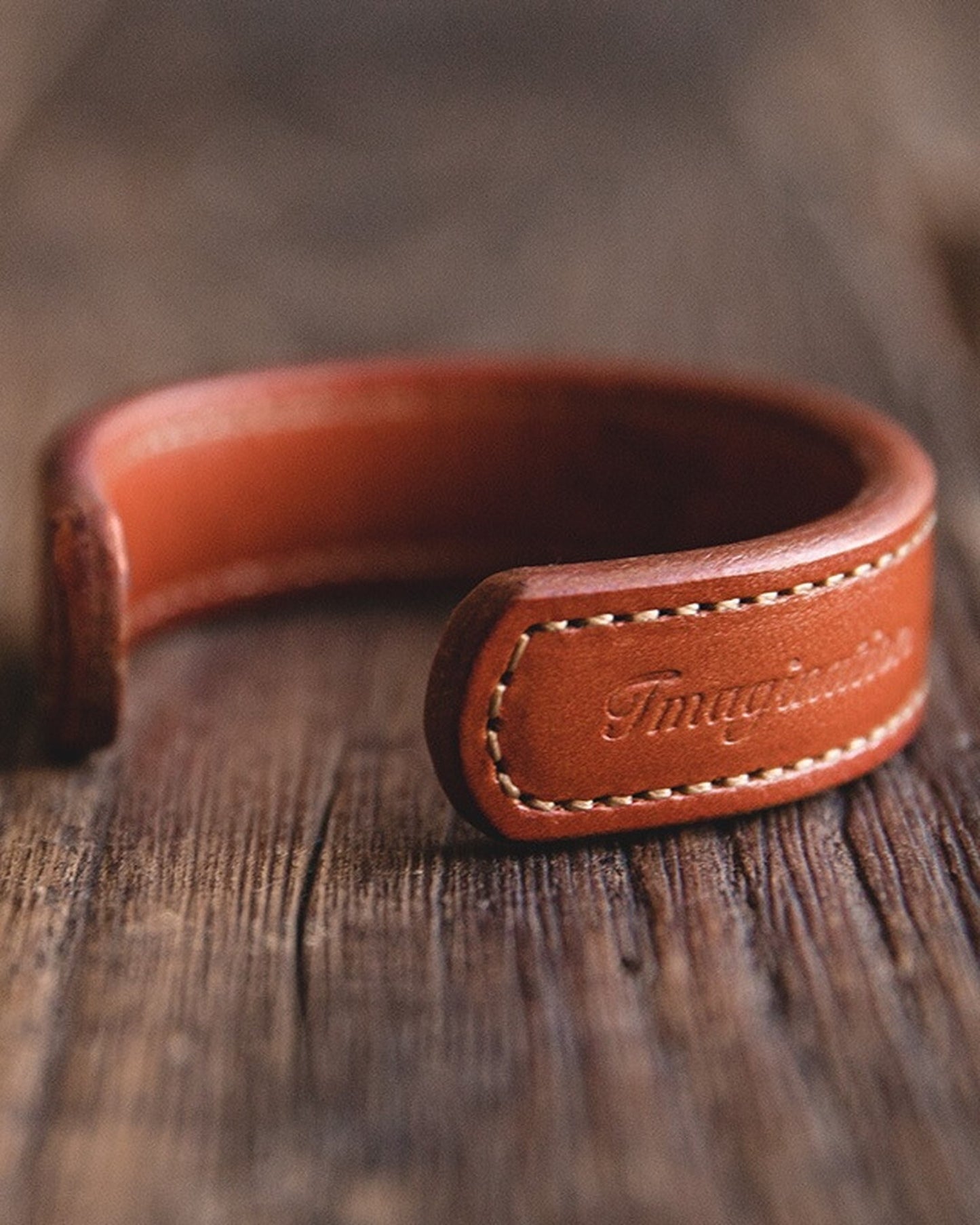 Genuine-Leather Embossed Casual Bracelet 【ACT0135】
