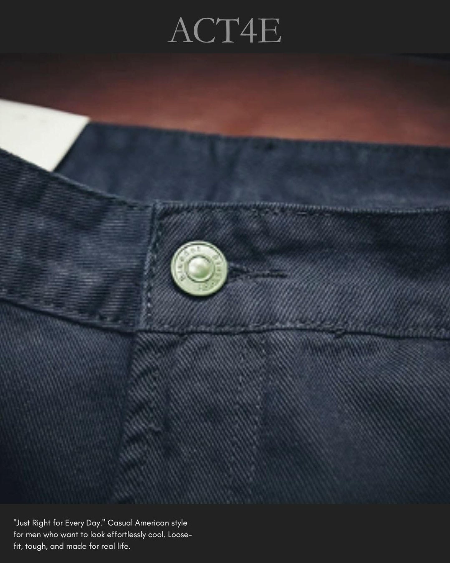 damage processed wide tapered denim pants 【ACT0020】