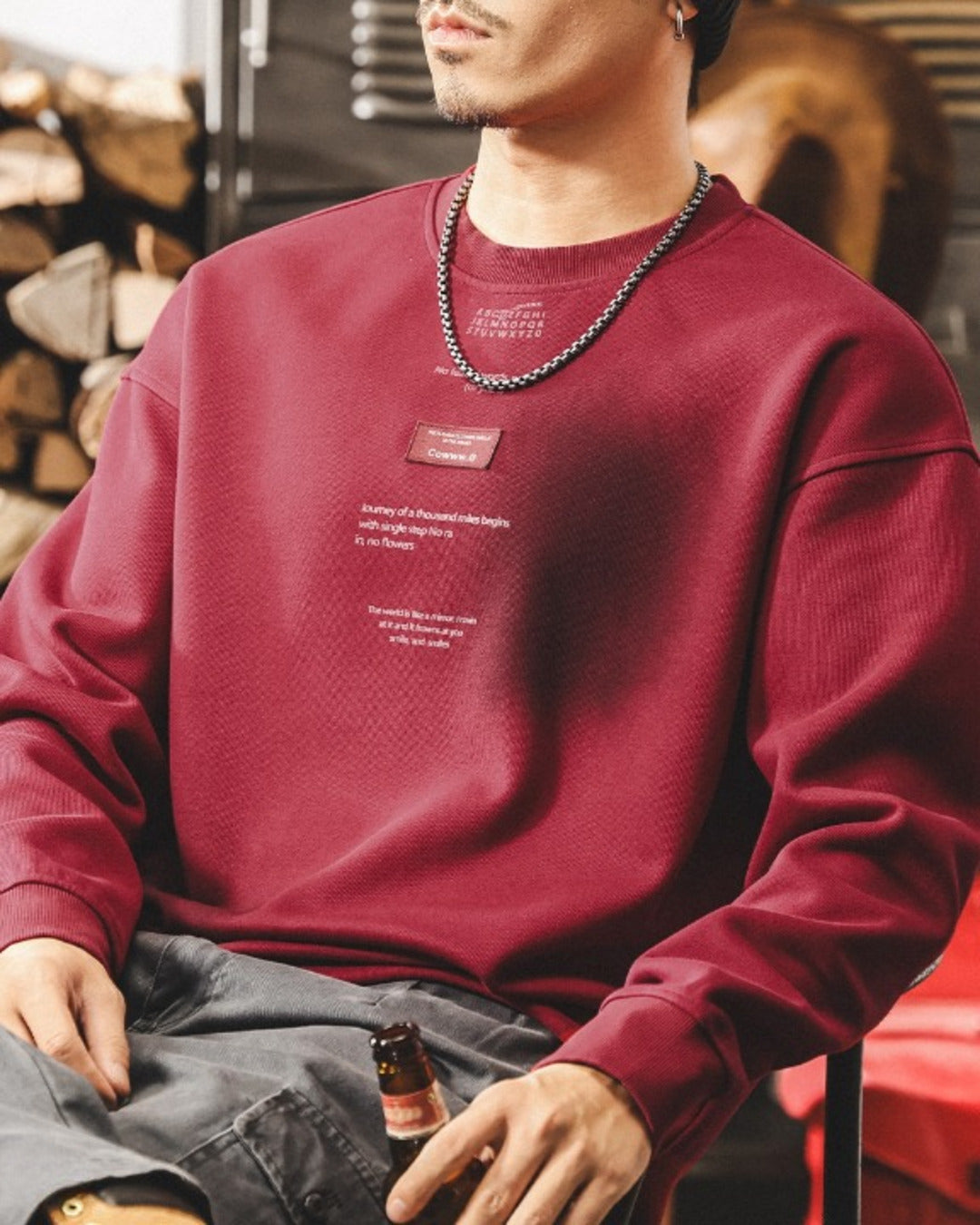 【S-4XL】vintage relaxed graphic crewneck sweatshirt 【ACT0262】