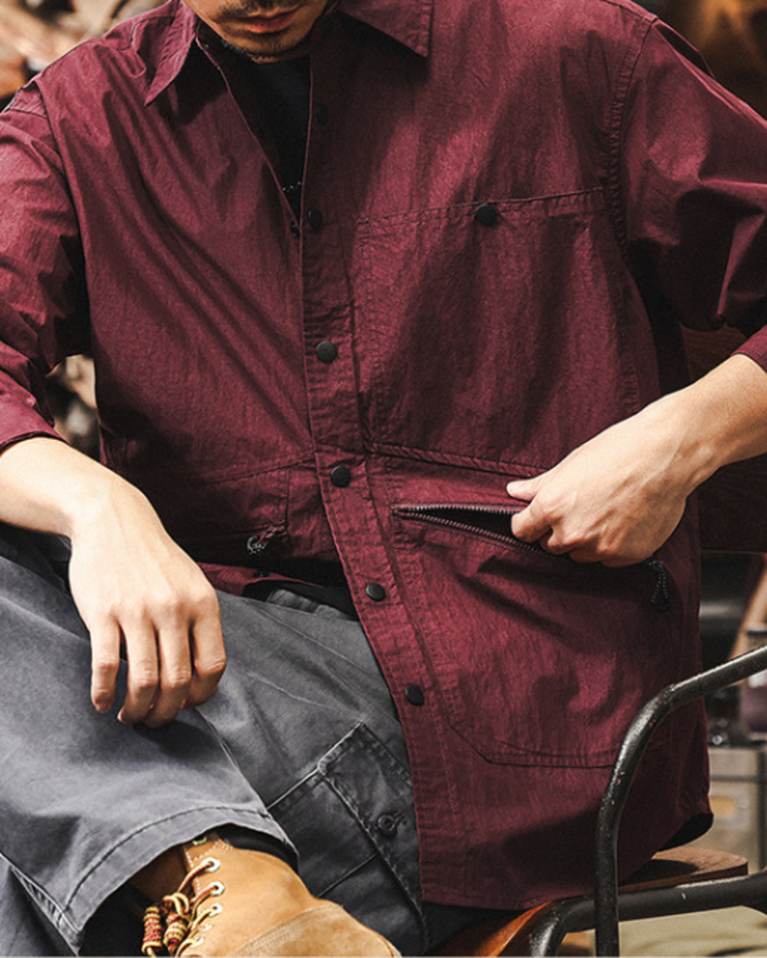 【M-4XL】outdoor casual work long shirt 【ACT0301】