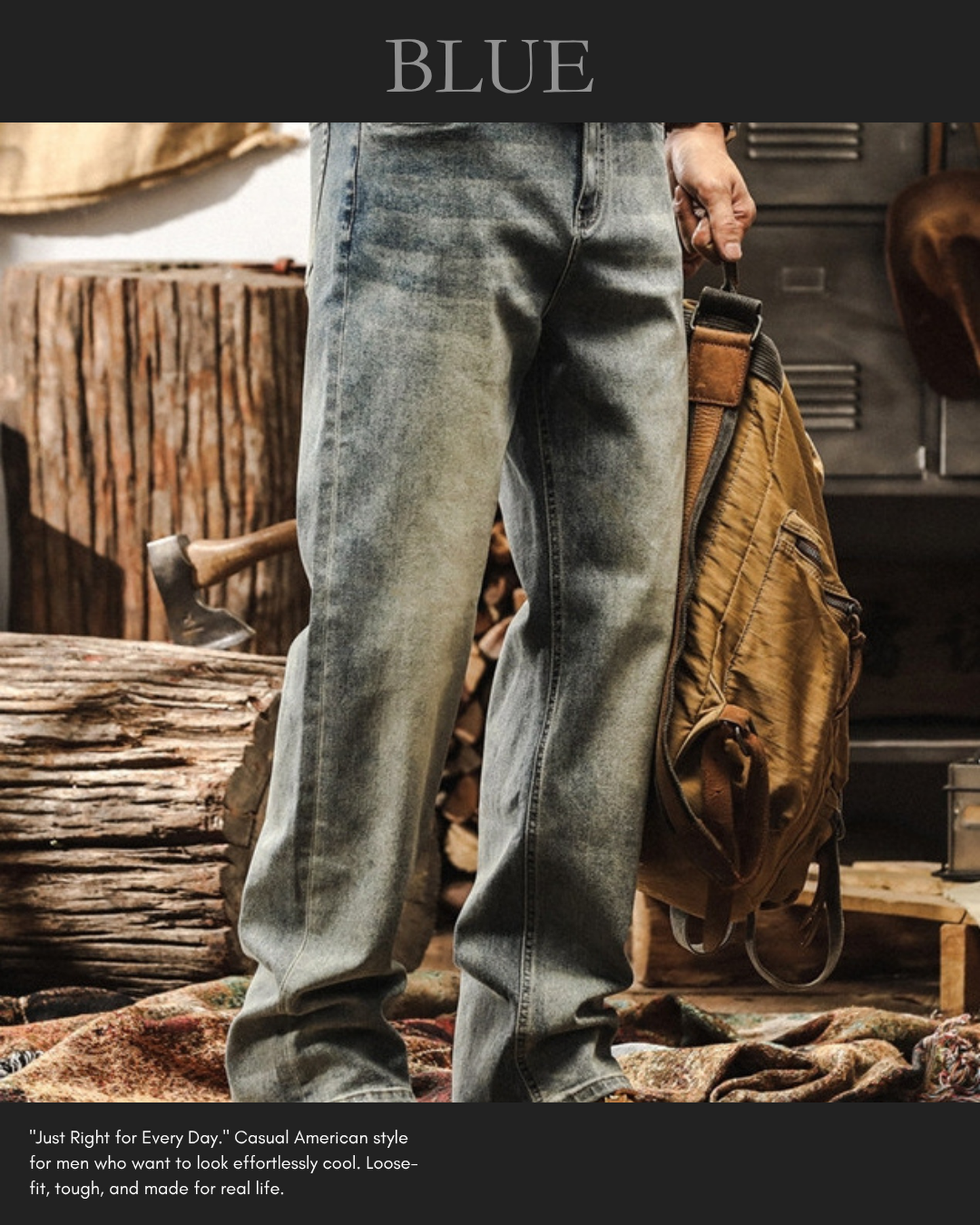 loose straight denim pants 3color 【ACT0182】
