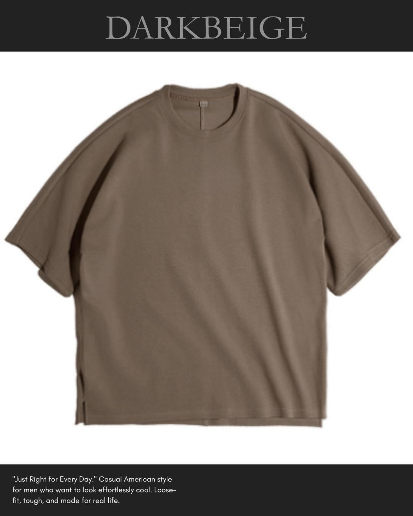 drop shoulder wide silhouette t-shirt 3color 【ACT0042】