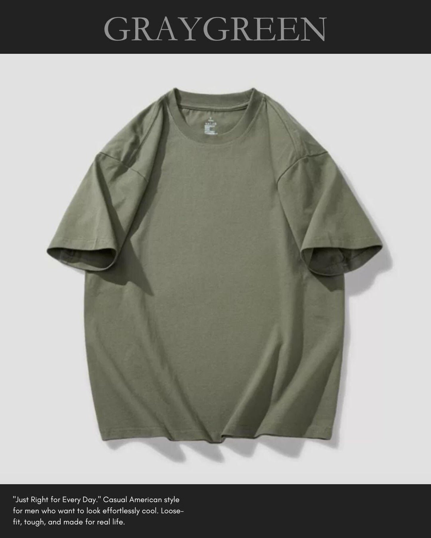 crew neck oversized t-shirt 9color 【ACT0035】