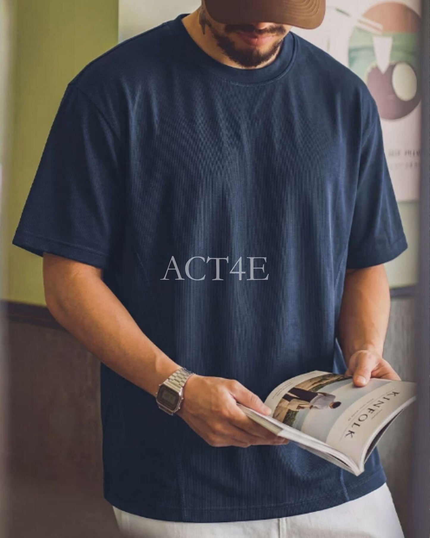 casual crew neck short sleeve t-shirt 3color 【ACT0043】