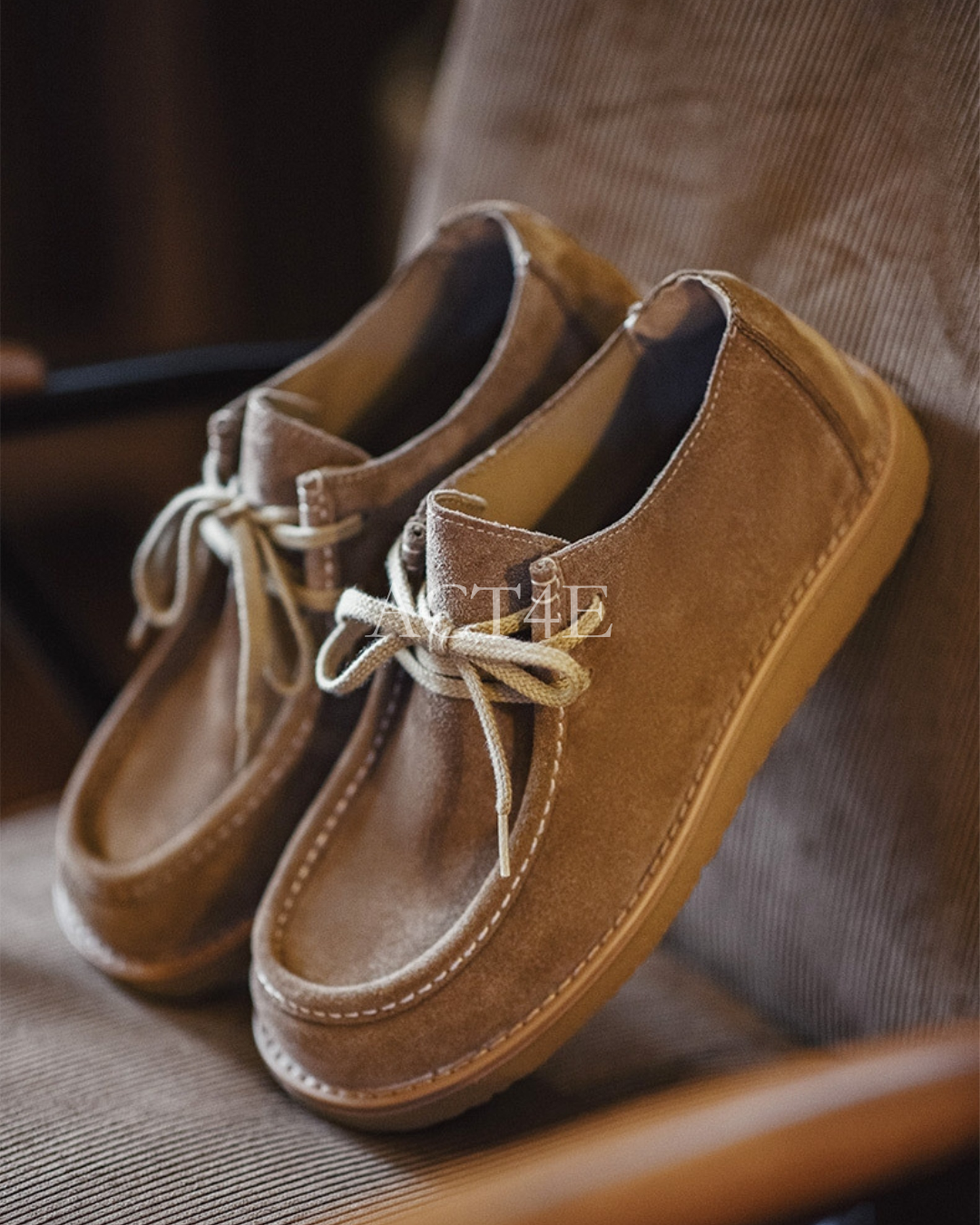 suede-style moccasin wallabee shoes 【ACT0141】