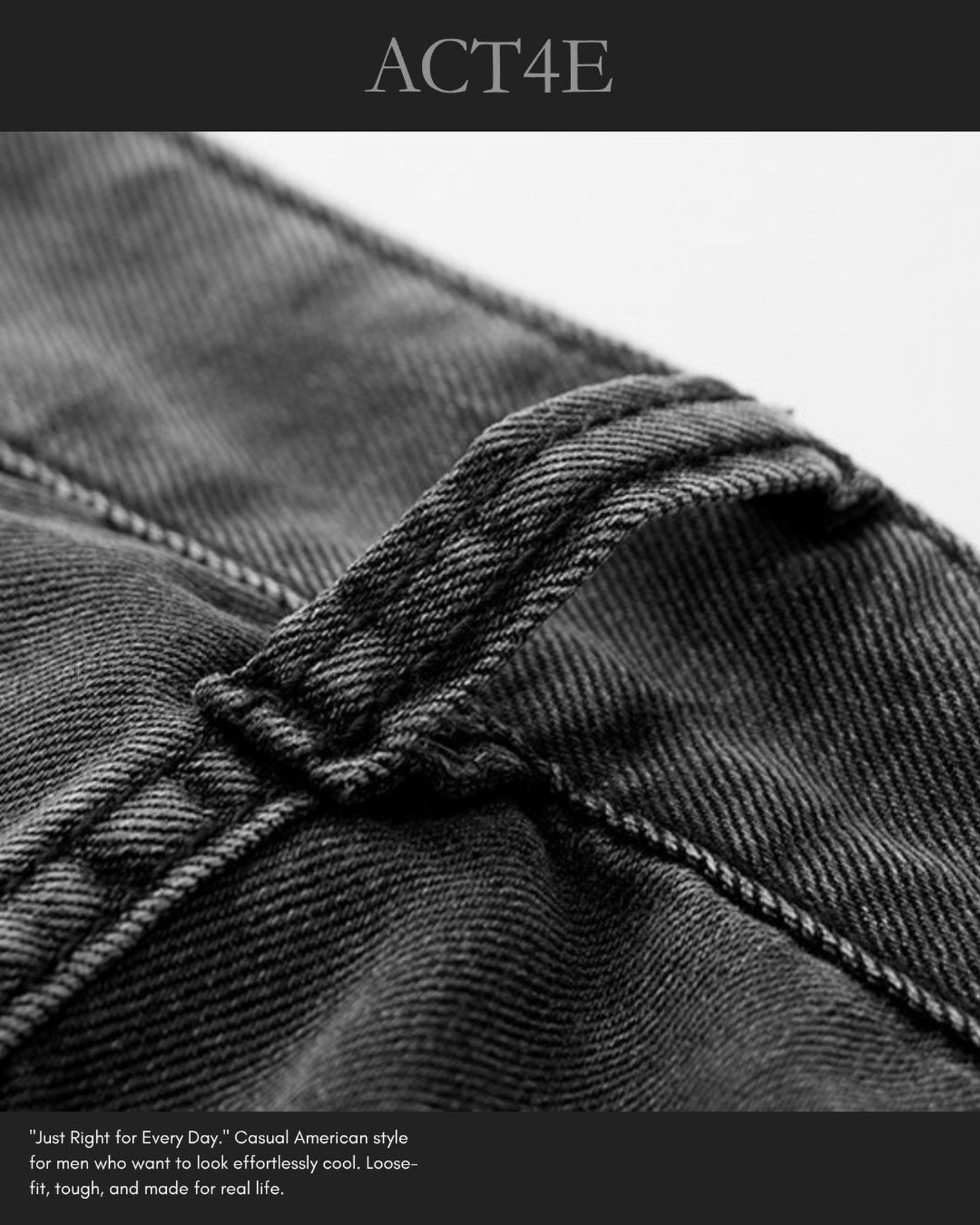 loose straight lyocell denim pants 【ACT0190】