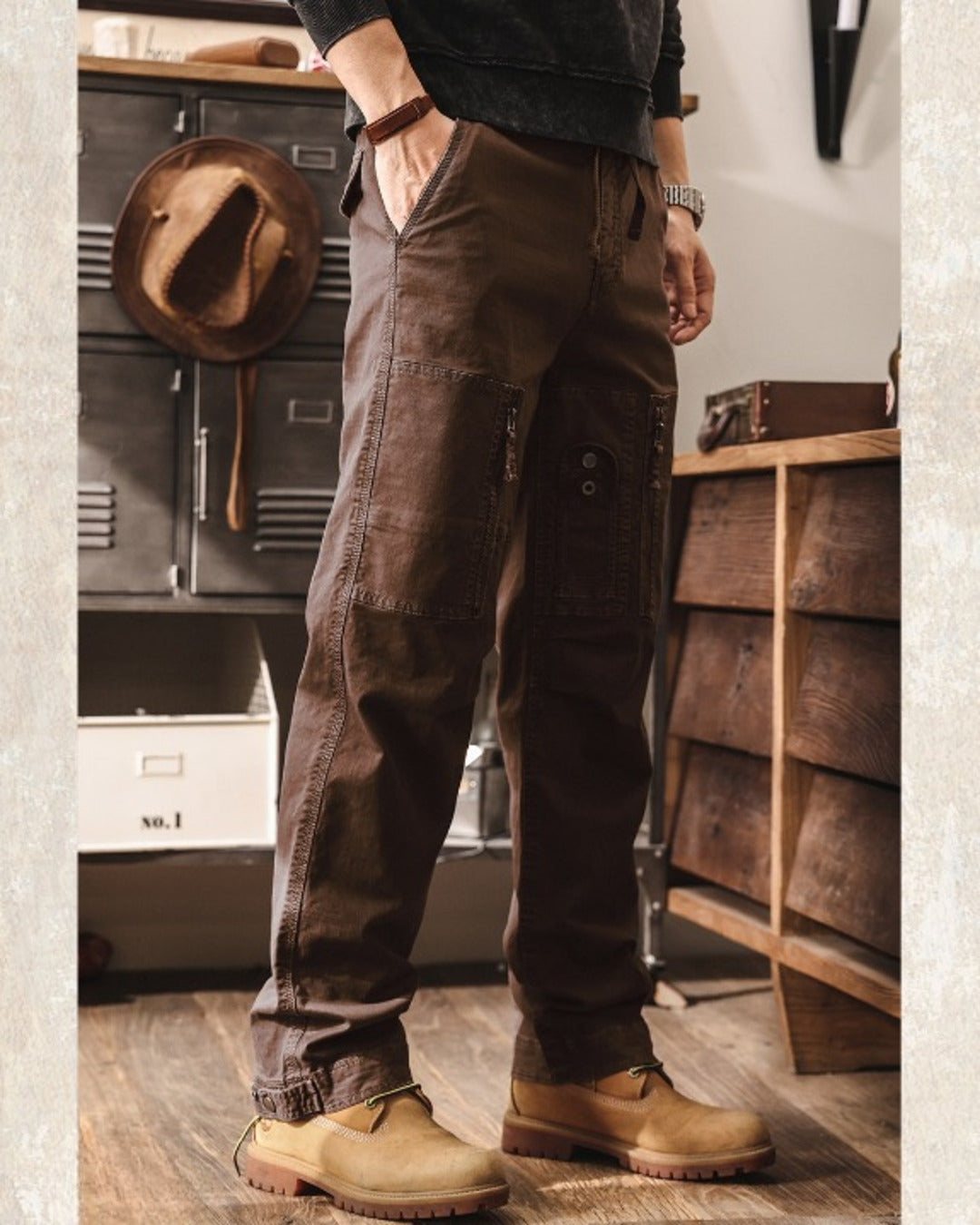 【28-38】straight fit tactical cargo pants 【ACT0272】