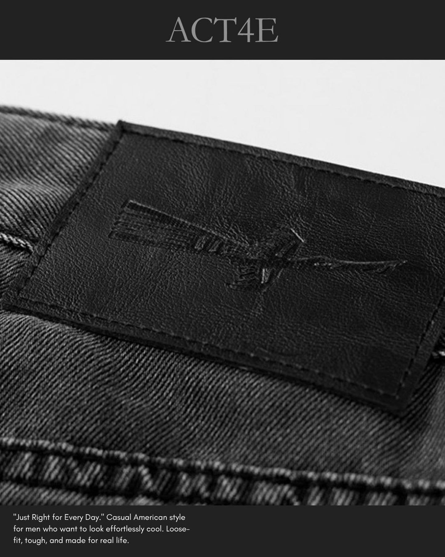 loose straight lyocell denim pants 【ACT0190】