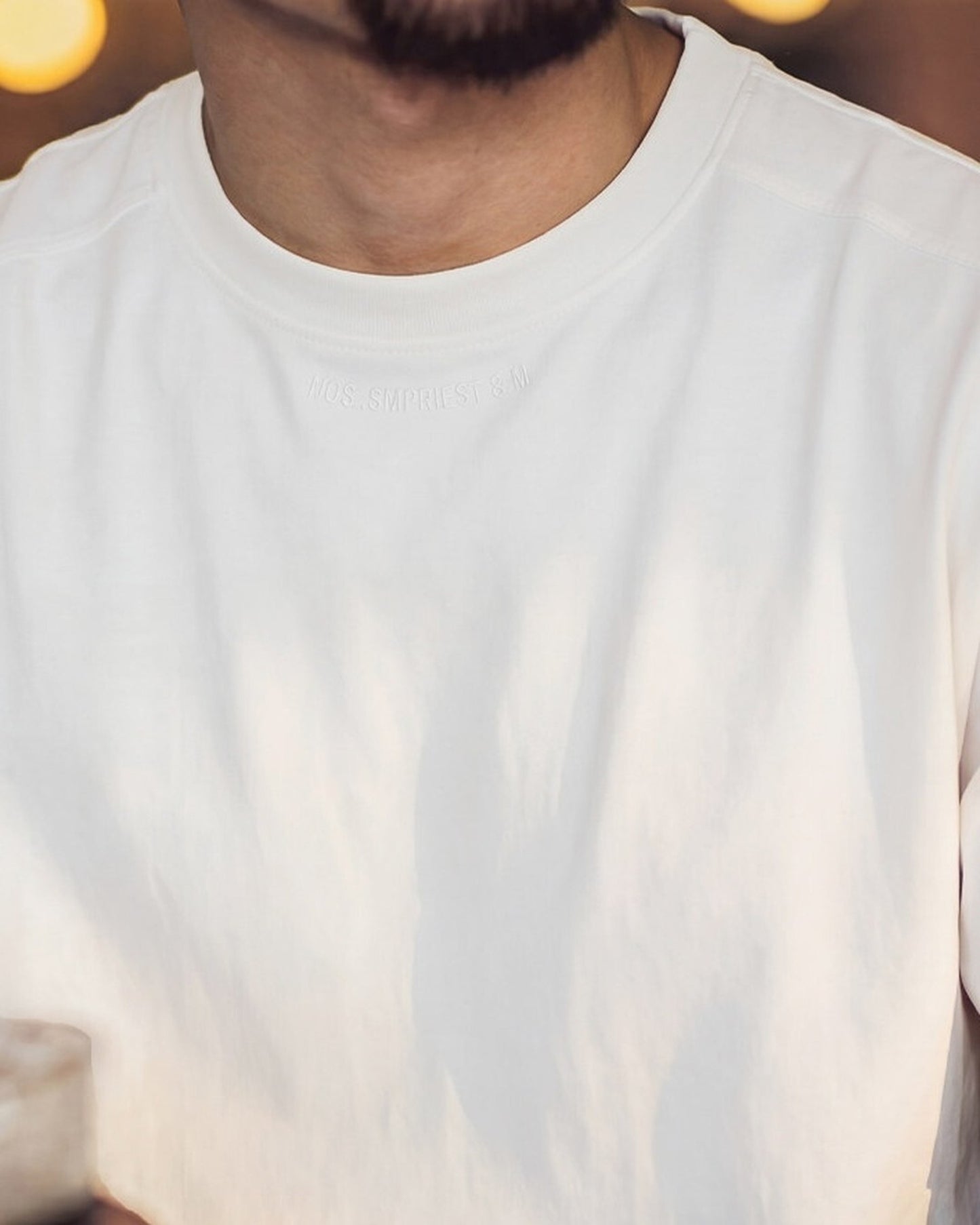 Minimalist Lettering-Embroidered Loose Fit Casual T-Shirt 2color 【ACT0106】