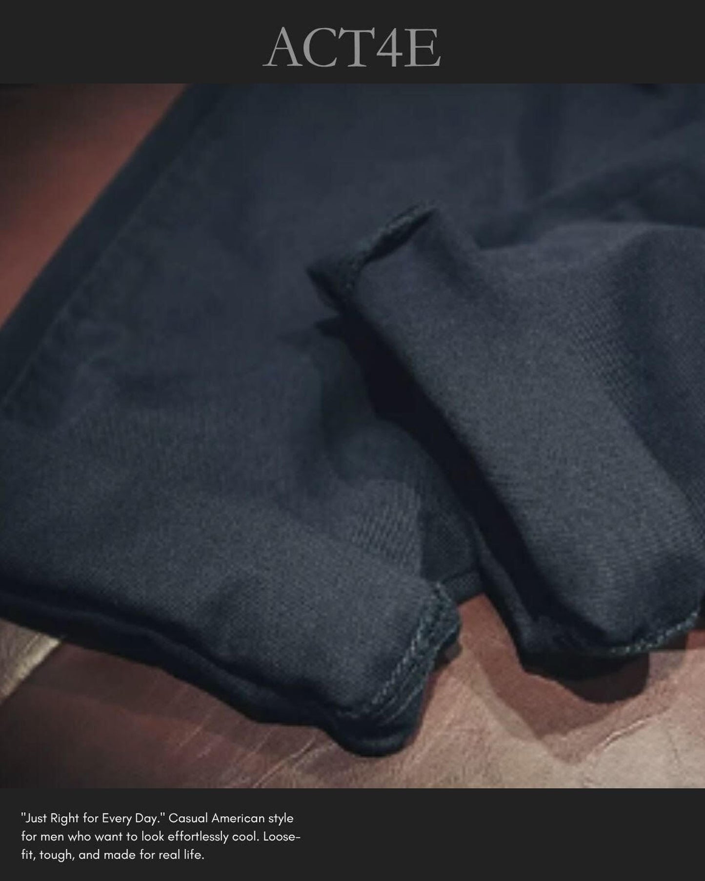 damage processed wide tapered denim pants 【ACT0020】