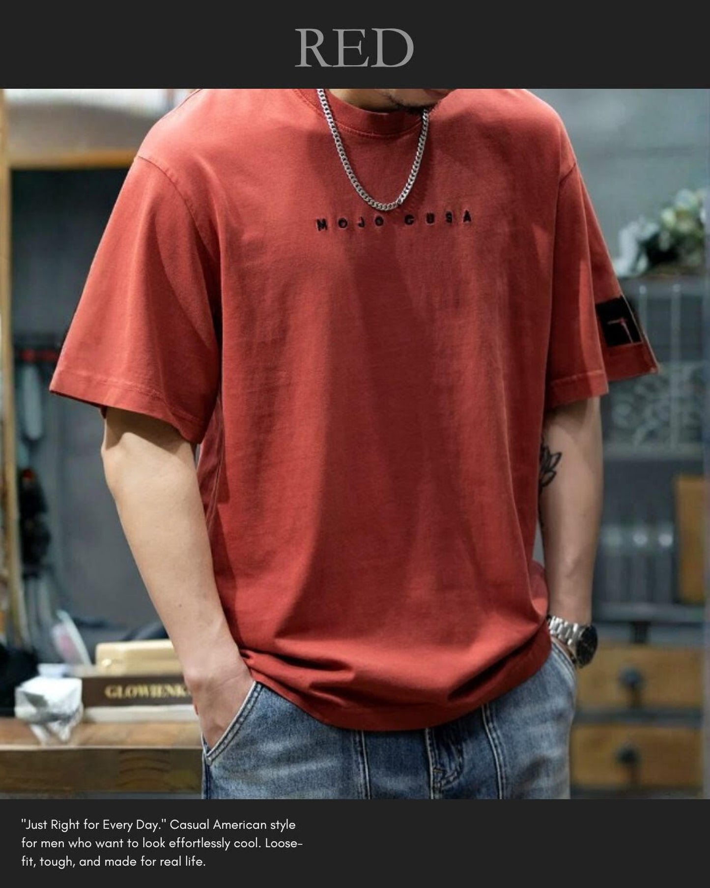 crew neck logo print t-shirt 2color 【ACT0033】