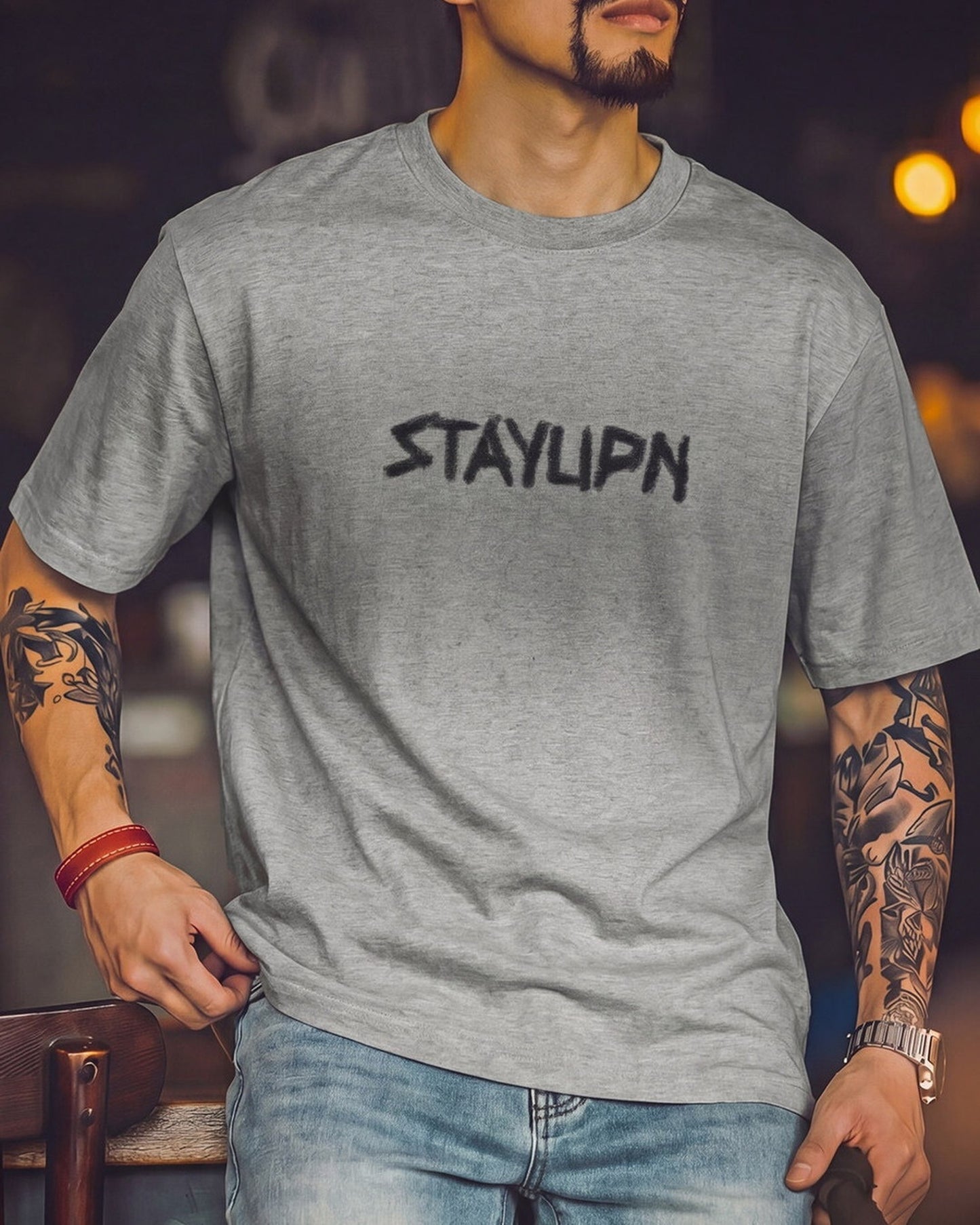 Graphic Printed Casual Loose T-Shirt 2color 【ACT0105】