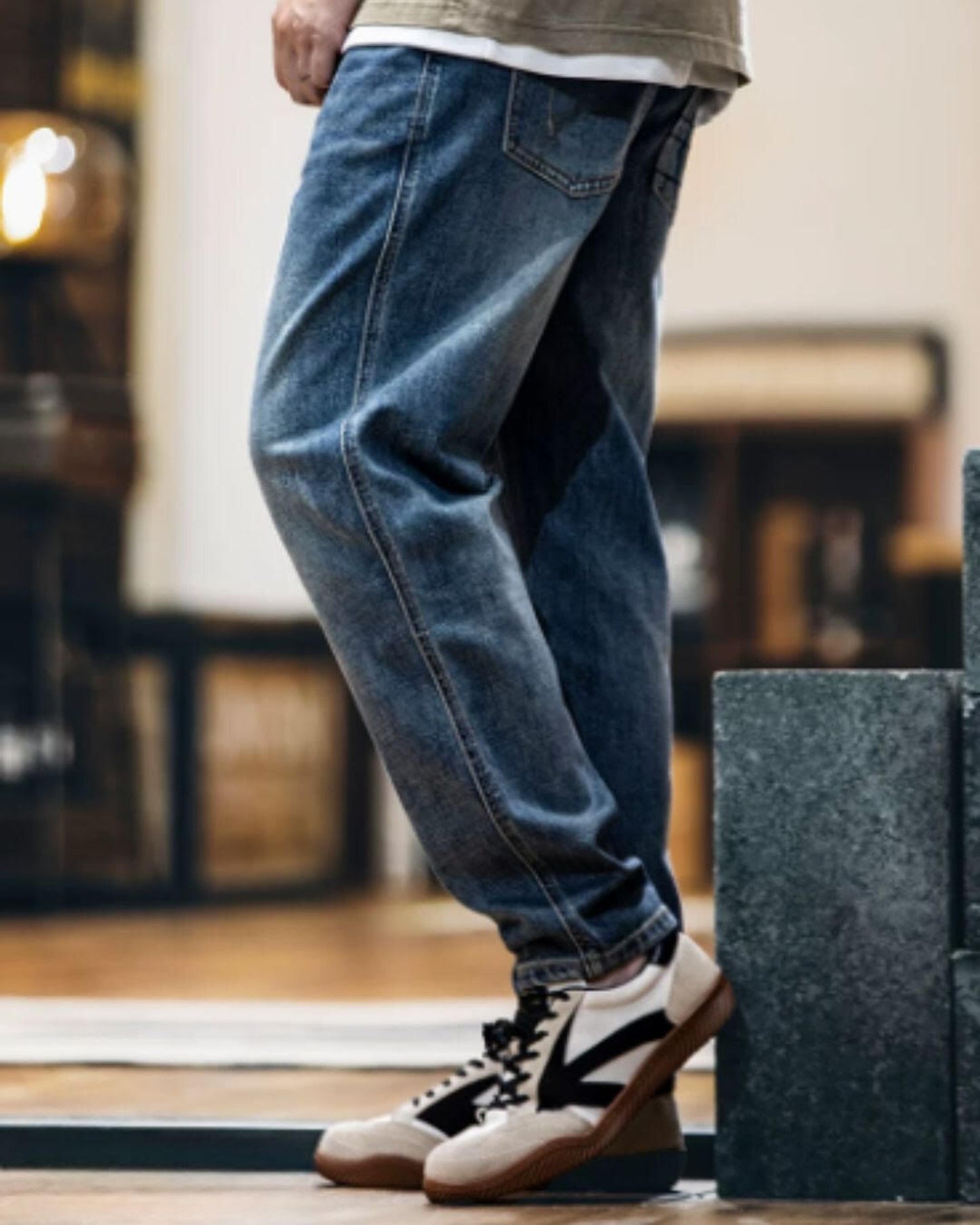 washed tapered denim pants 【ACT0010】