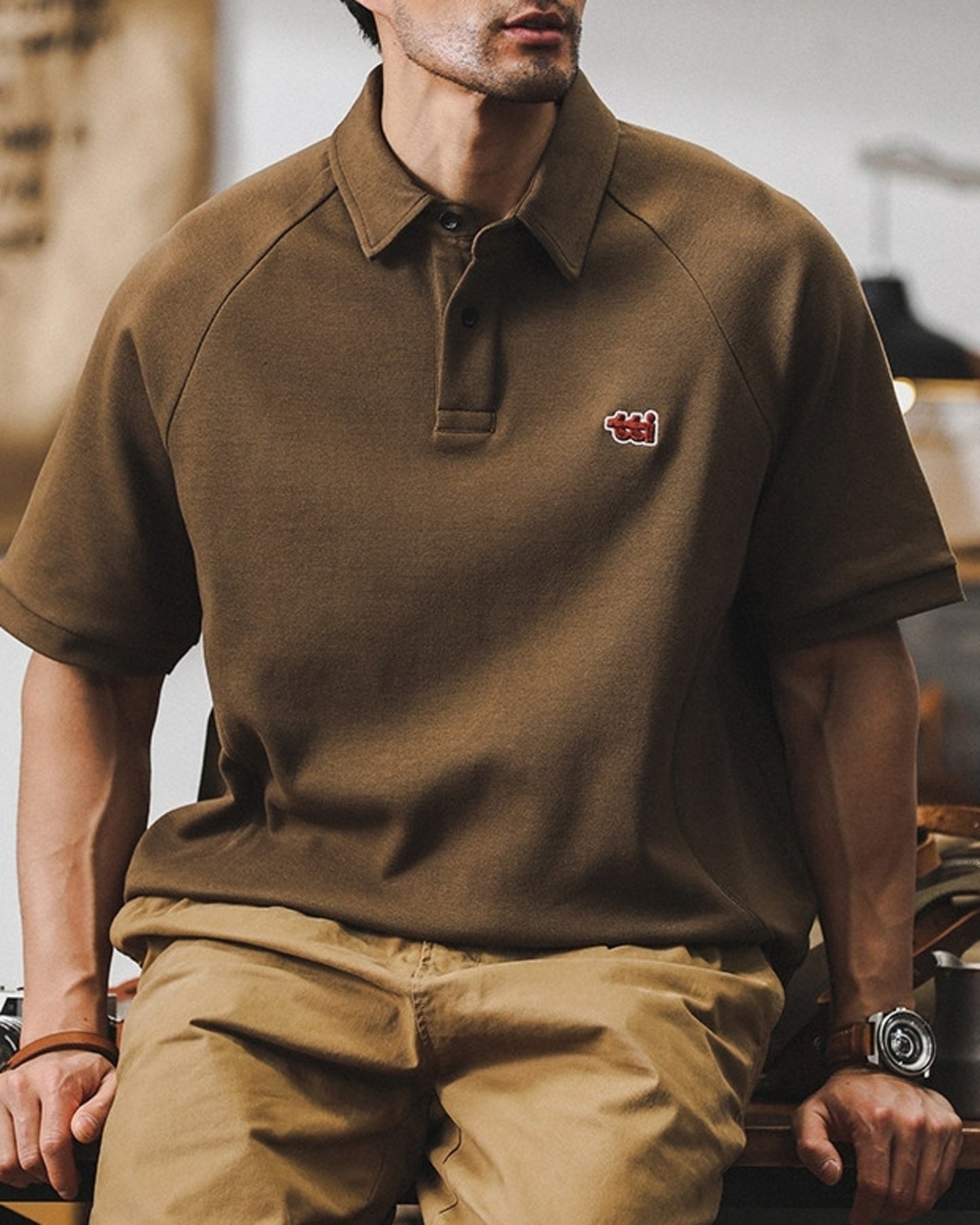 heavy weight short sleeve POLO shirt 3color 【ACT0241】