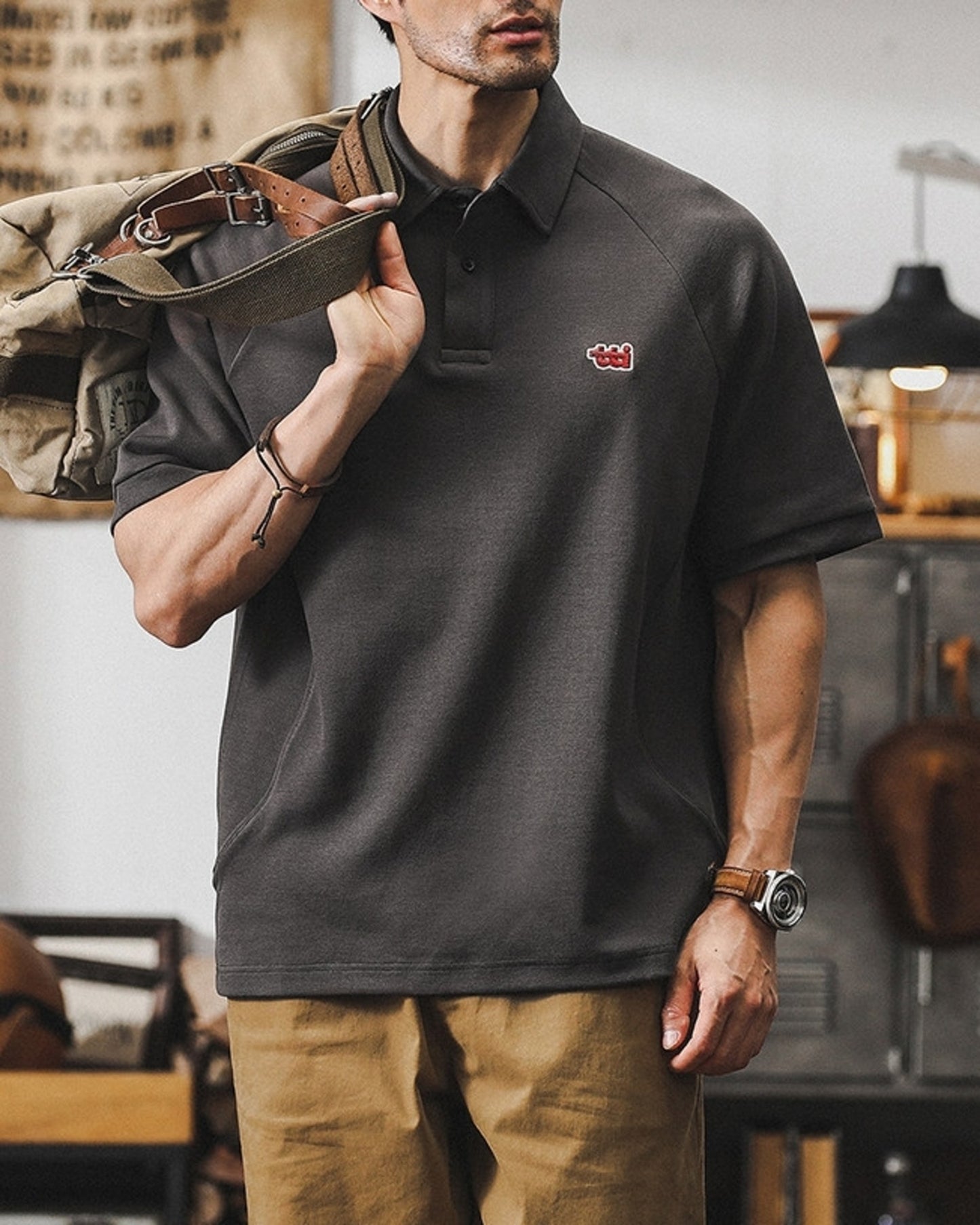 heavy weight short sleeve POLO shirt 3color 【ACT0241】